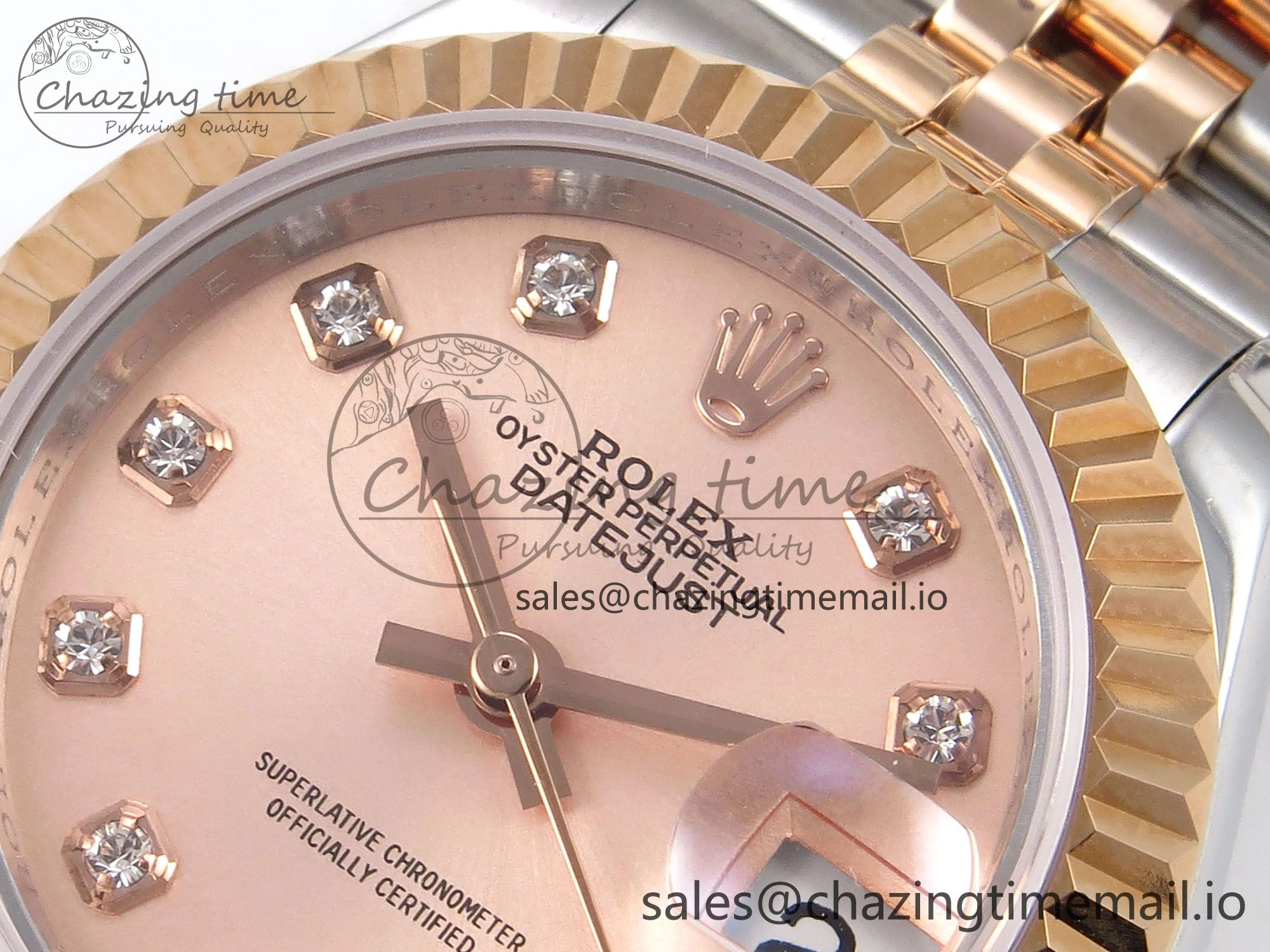 DateJust 28MM 279171 SS RG GMF 1:1 Best Edition 904L Steel RG Diamonds Dial on Jubilee Bracelet A2671