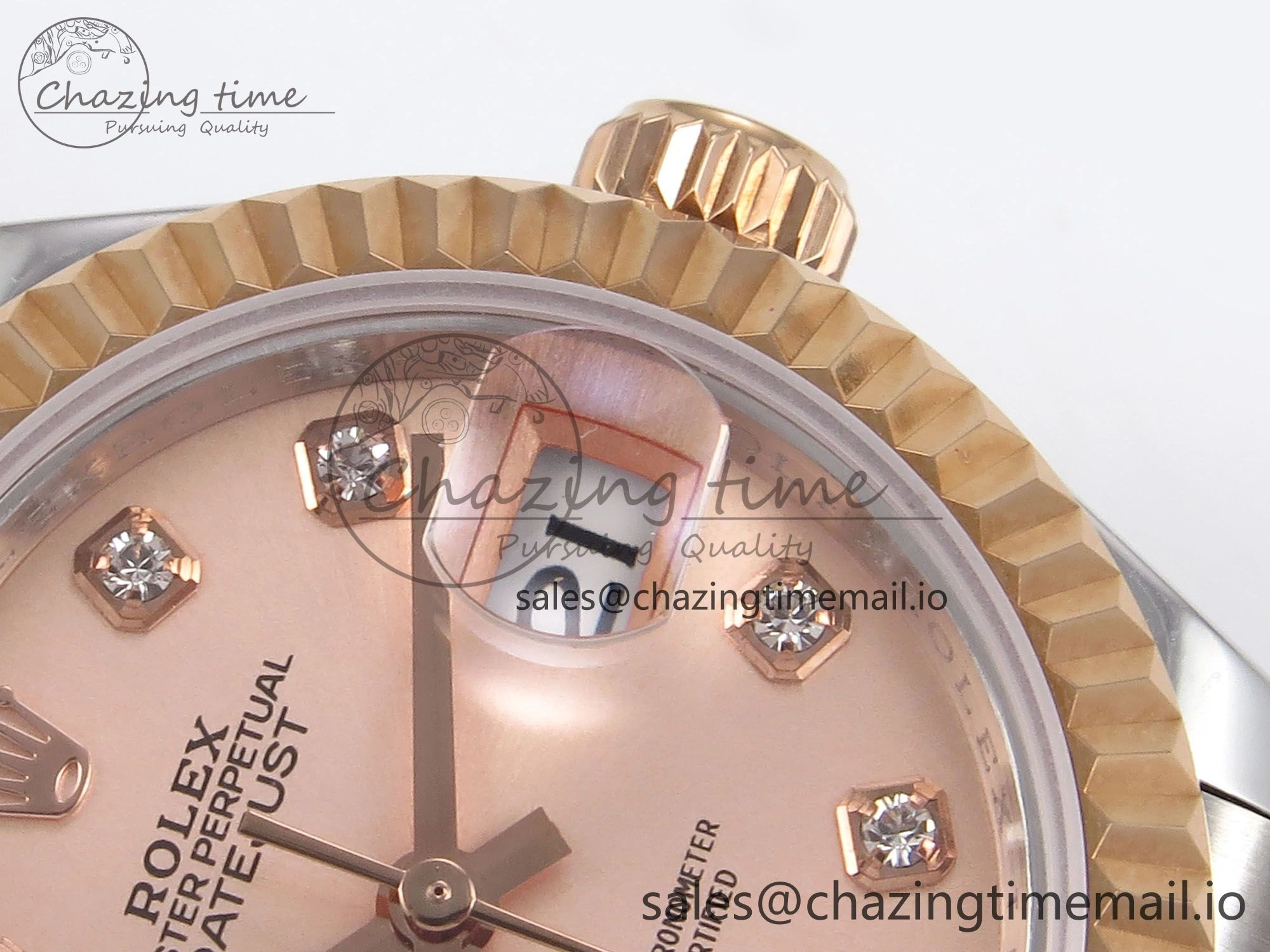 DateJust 28MM 279171 SS RG GMF 1:1 Best Edition 904L Steel RG Diamonds Dial on Jubilee Bracelet A2671