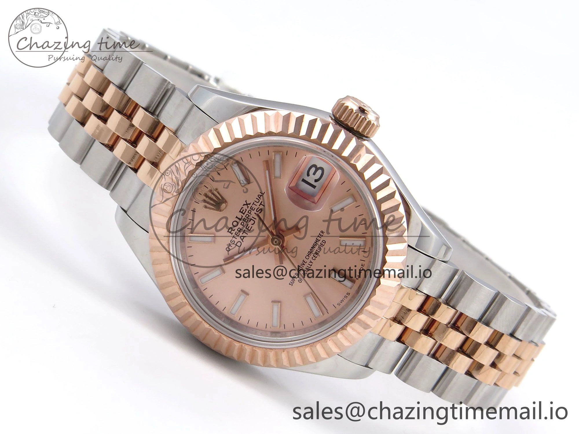 DateJust 28MM 279171 SS RG GMF 1:1 Best Edition 904L Steel RG Stick Dial on Jubilee Bracelet A2671