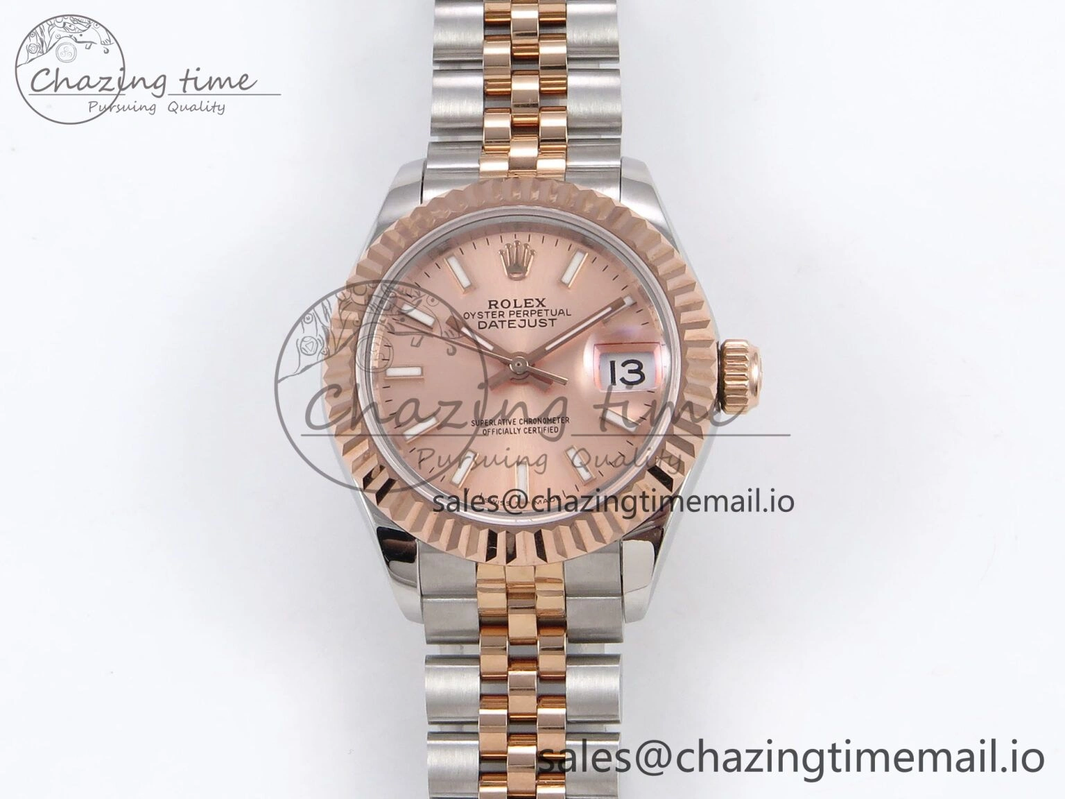 DateJust 28MM 279171 SS RG GMF 1:1 Best Edition 904L Steel RG Stick Dial on Jubilee Bracelet A2671