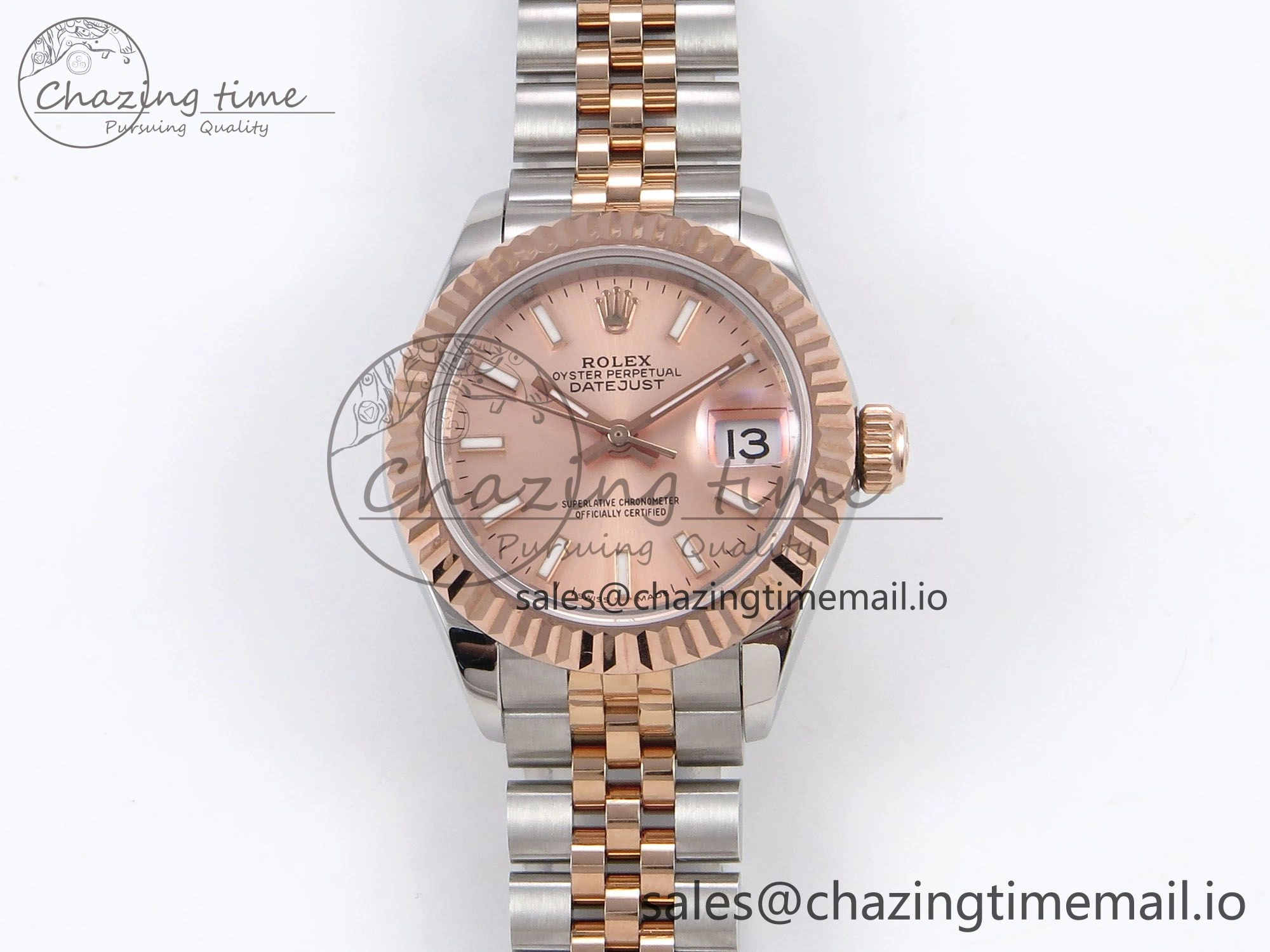 DateJust 28MM 279171 SS RG GMF 1:1 Best Edition 904L Steel RG Stick Dial on Jubilee Bracelet A2671