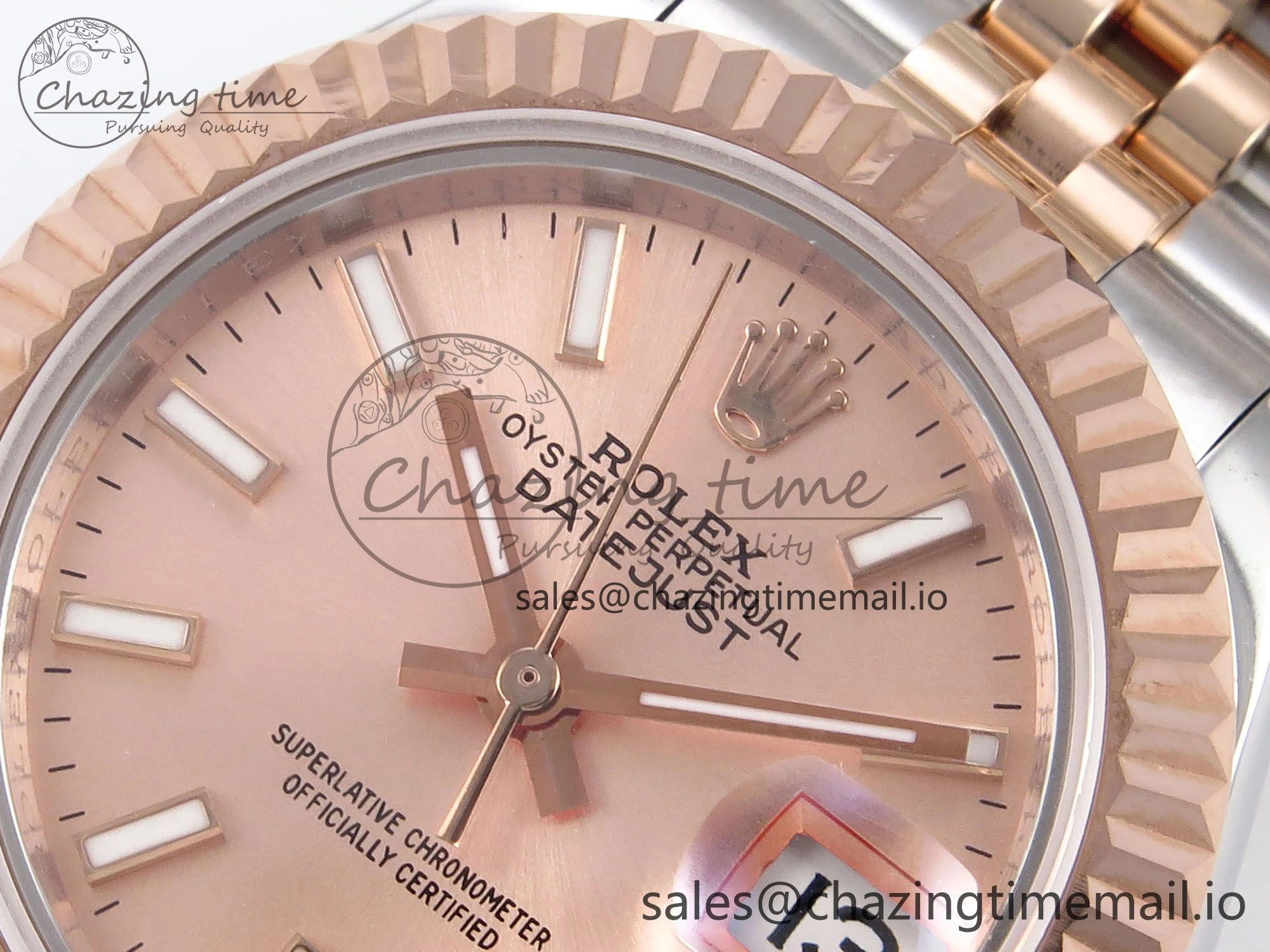 DateJust 28MM 279171 SS RG GMF 1:1 Best Edition 904L Steel RG Stick Dial on Jubilee Bracelet A2671