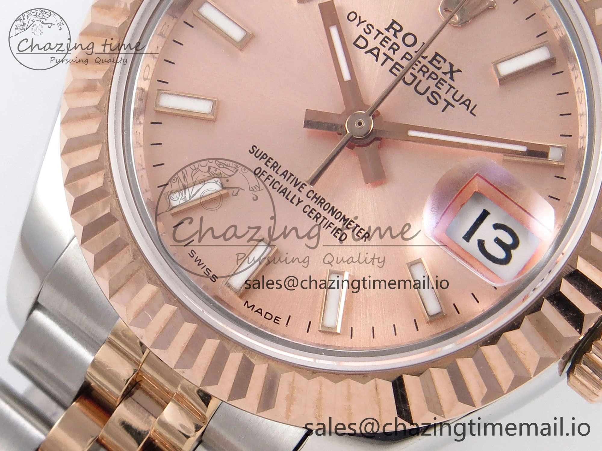 DateJust 28MM 279171 SS RG GMF 1:1 Best Edition 904L Steel RG Stick Dial on Jubilee Bracelet A2671