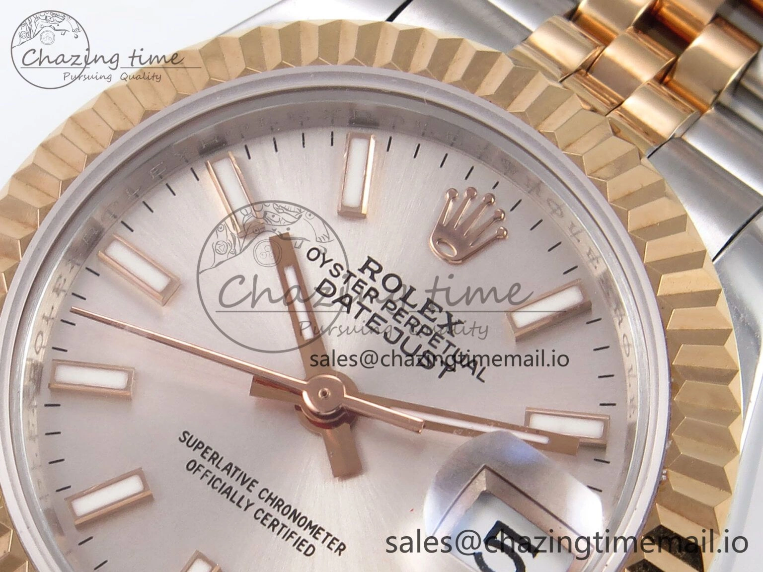 DateJust 28MM 279171 SS RG GMF 1:1 Best Edition 904L Steel Silver Stick Dial on Jubilee Bracelet A2671