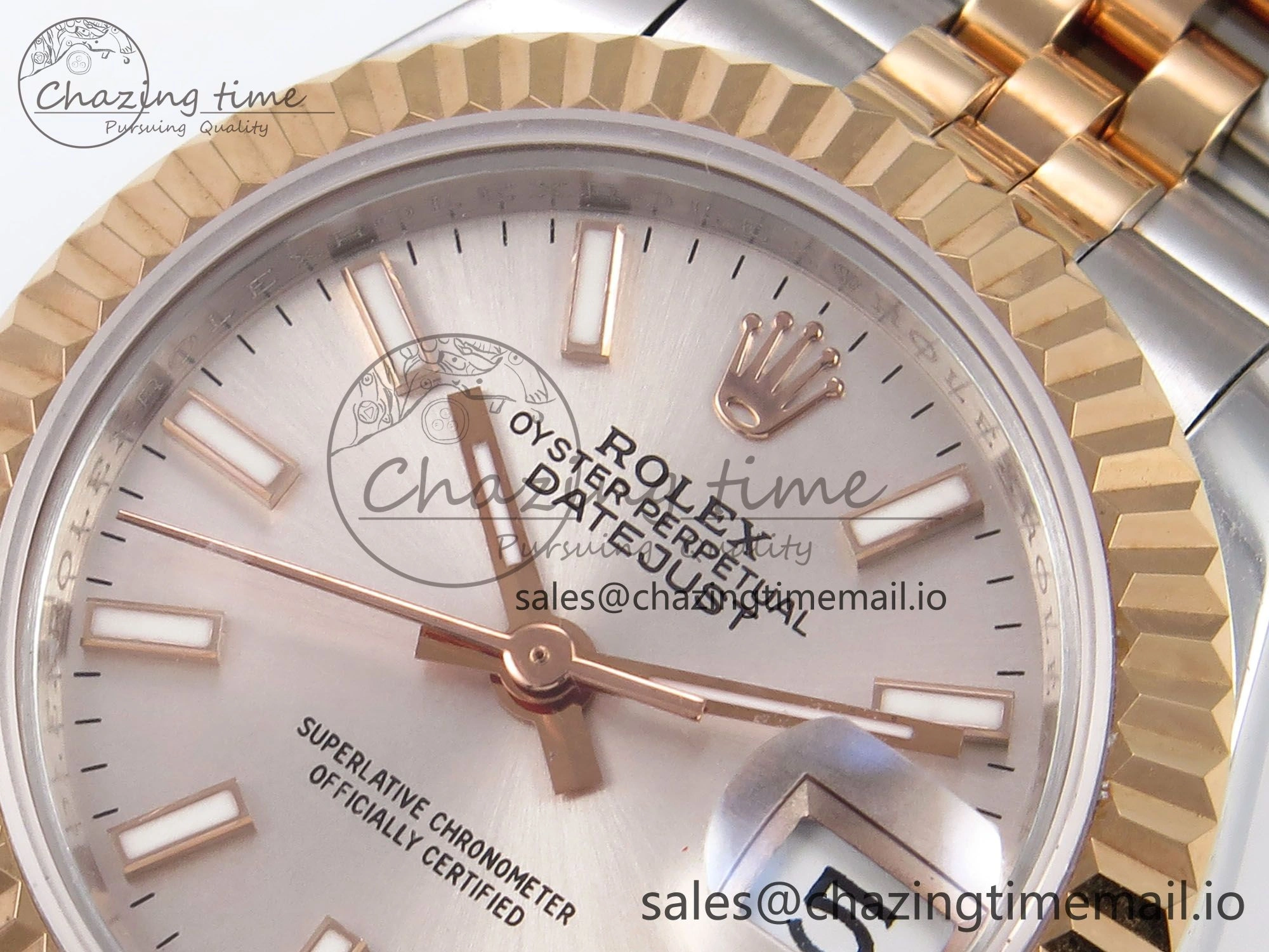 DateJust 28MM 279171 SS RG GMF 1:1 Best Edition 904L Steel Silver Stick Dial on Jubilee Bracelet A2671