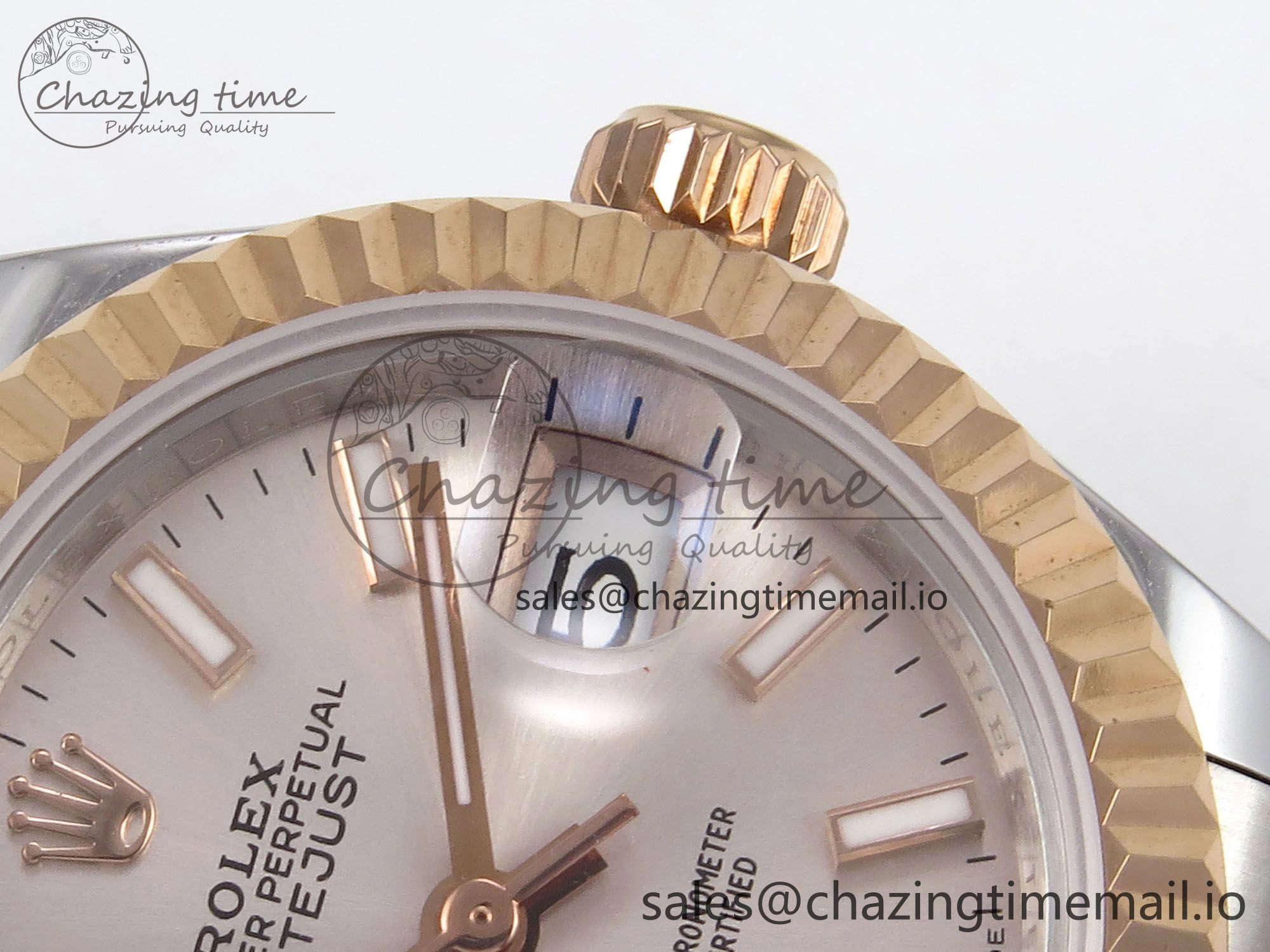 DateJust 28MM 279171 SS RG GMF 1:1 Best Edition 904L Steel Silver Stick Dial on Jubilee Bracelet A2671