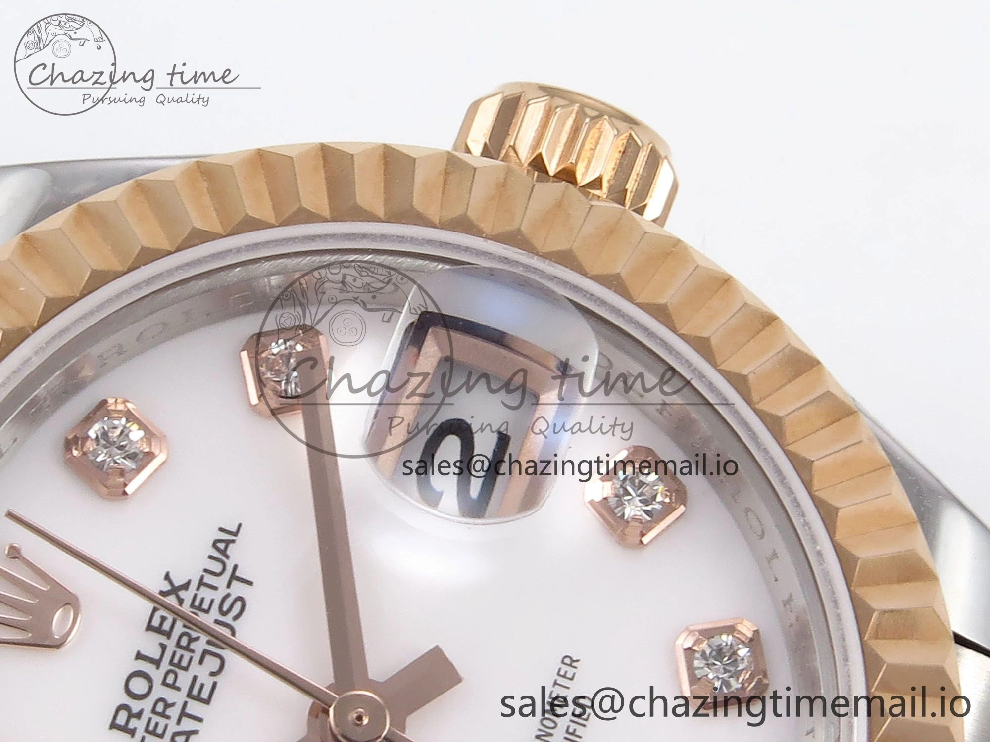 DateJust 28MM 279171 SS RG GMF 1:1 Best Edition 904L Steel White Diamonds Dial on Jubilee Bracelet A2671