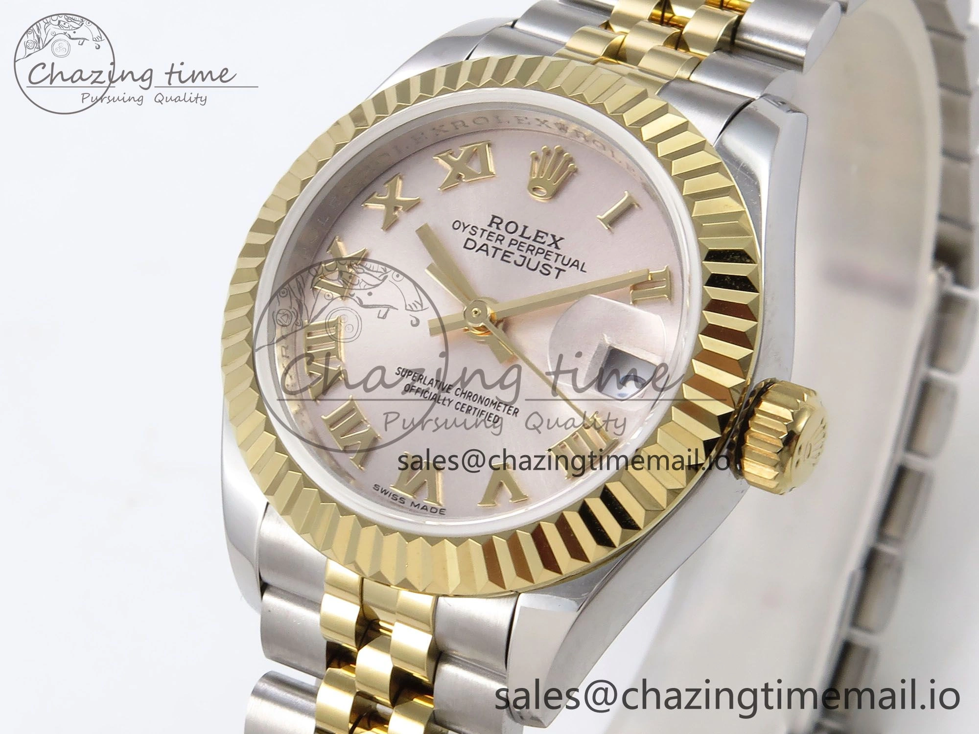 DateJust 28MM 279173 SS YG GMF 1:1 Best Edition 904L Steel Silver Roman Dial on Jubilee Bracelet A2671