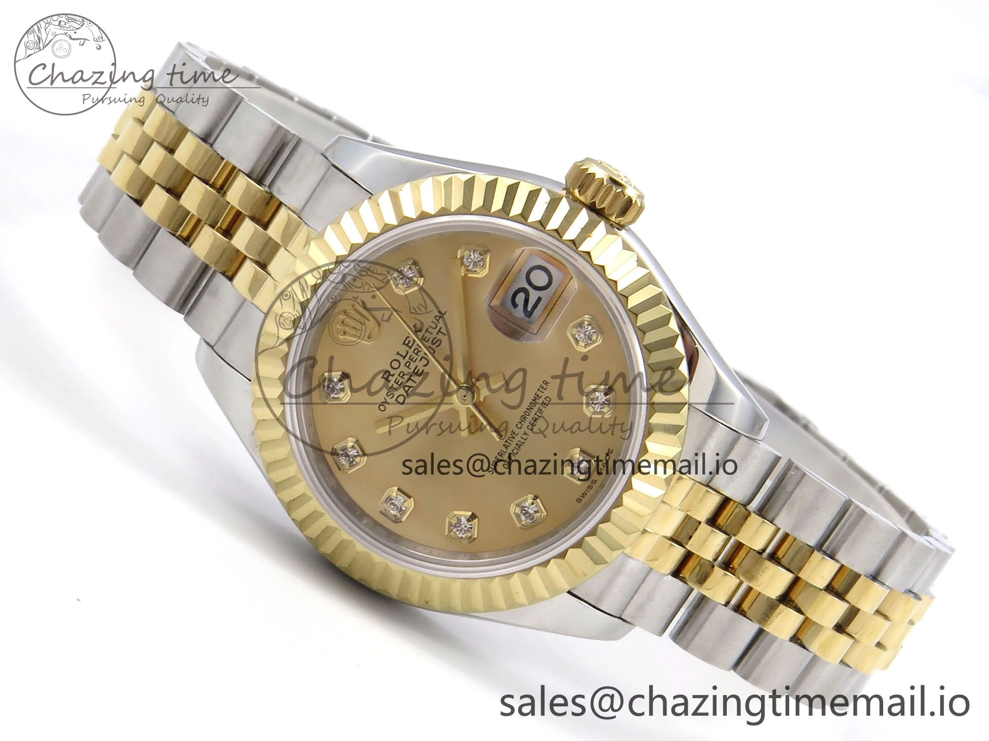 DateJust 28MM 279173 SS YG GMF 1:1 Best Edition 904L Steel YG Diamonds Dial on Jubilee Bracelet A2671