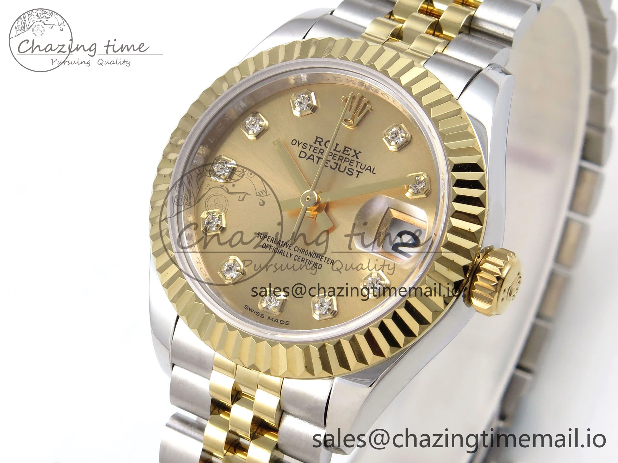 DateJust 28MM 279173 SS YG GMF 1:1 Best Edition 904L Steel YG Diamonds Dial on Jubilee Bracelet A2671
