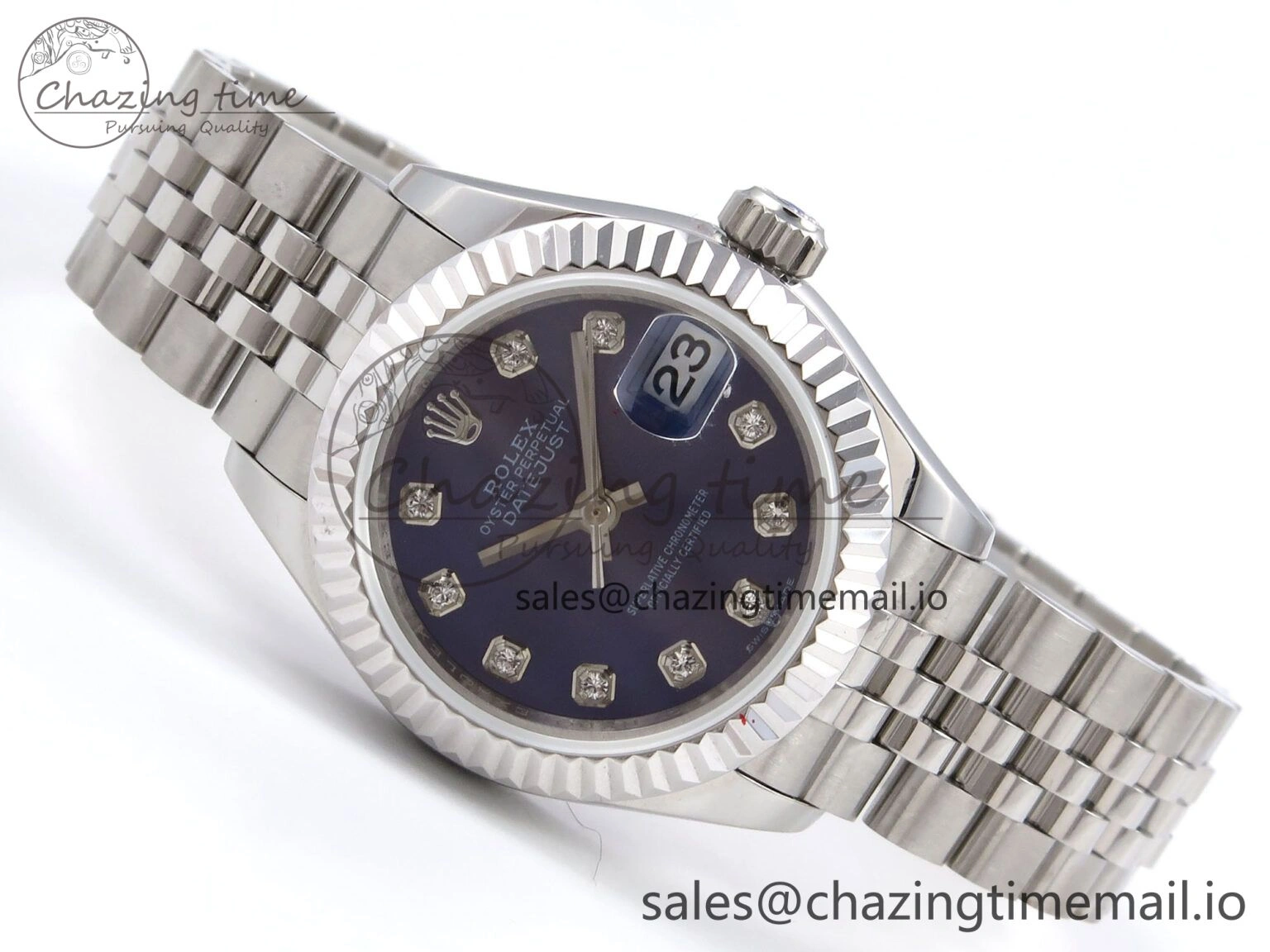 DateJust 28MM 279174 SS GMF 1:1 Best Edition 904L Steel Blue Diamonds Dial on Jubilee Bracelet A2671