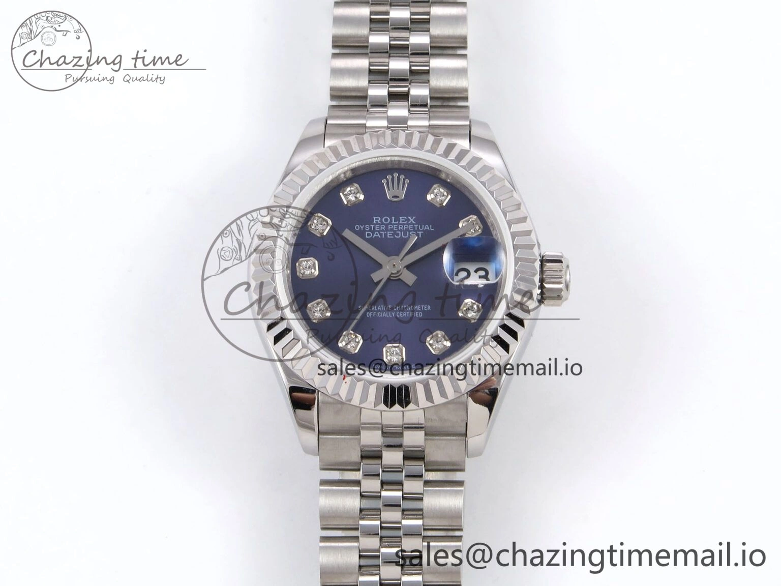 DateJust 28MM 279174 SS GMF 1:1 Best Edition 904L Steel Blue Diamonds Dial on Jubilee Bracelet A2671