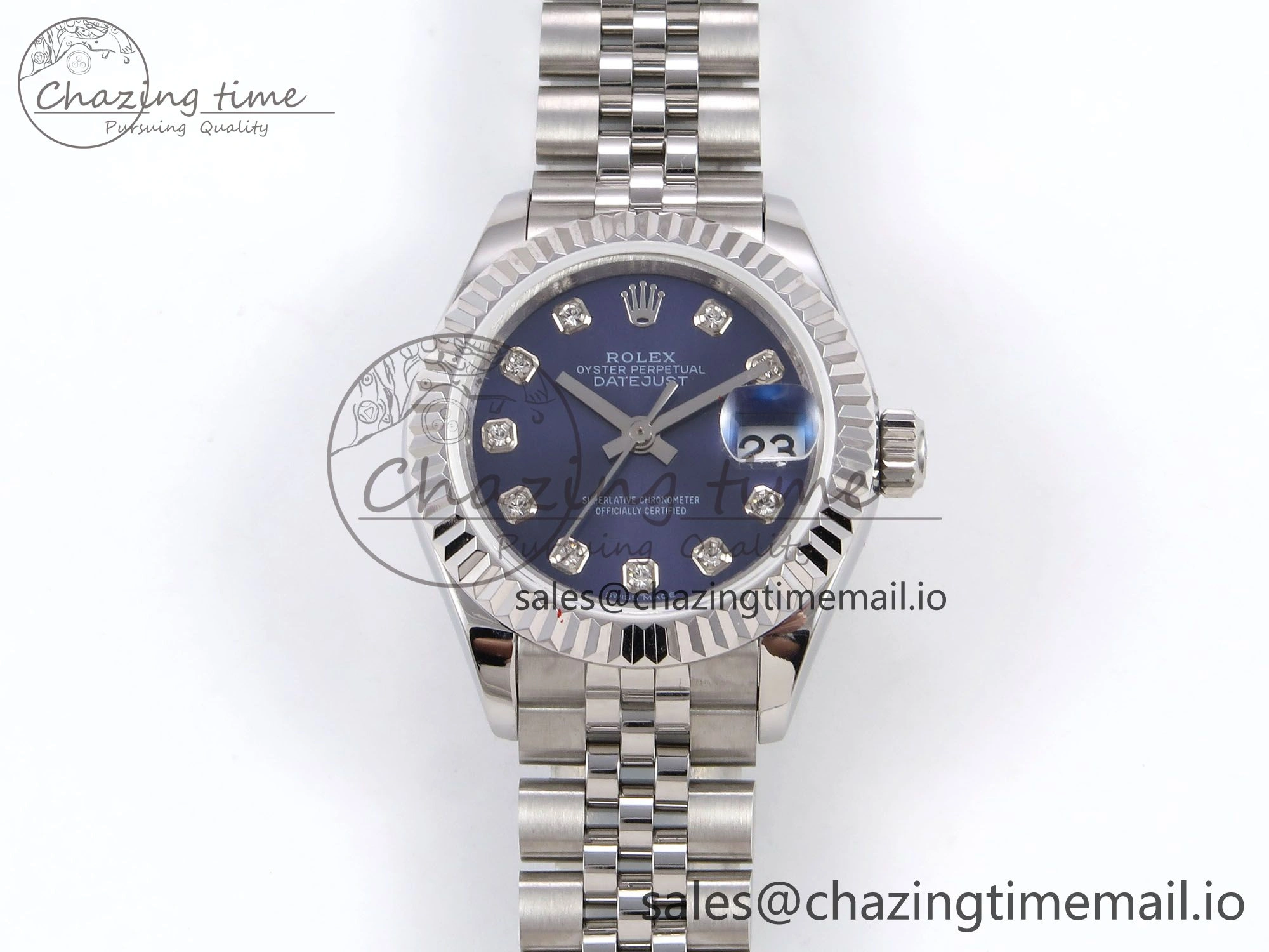 DateJust 28MM 279174 SS GMF 1:1 Best Edition 904L Steel Blue Diamonds Dial on Jubilee Bracelet A2671