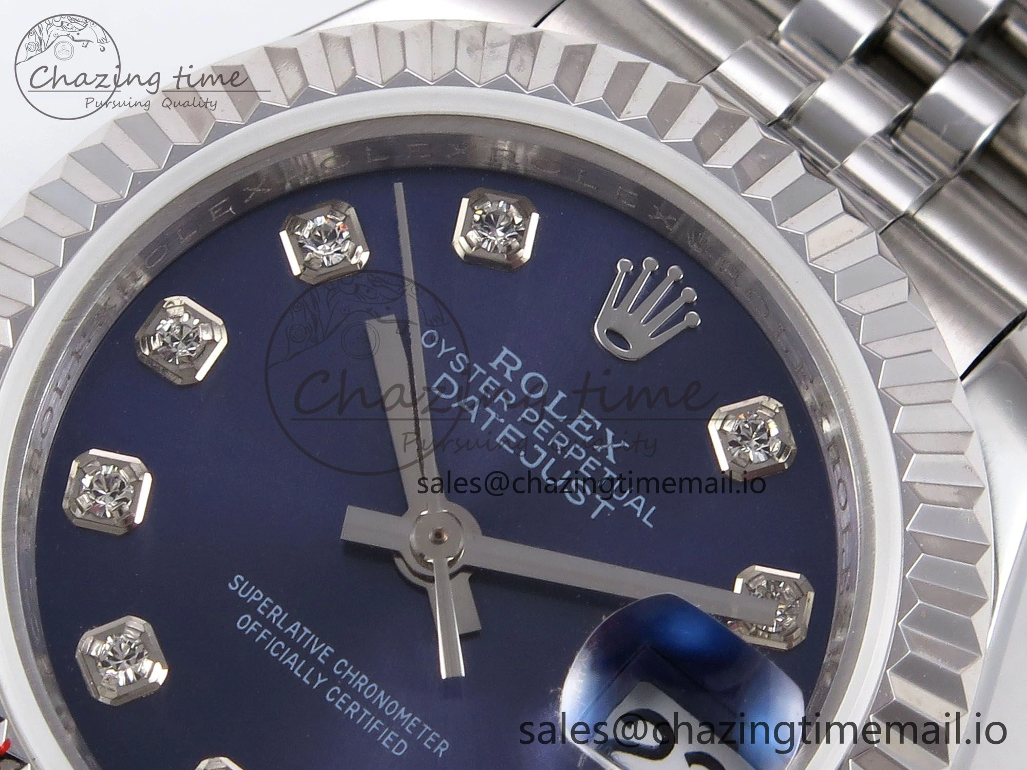 DateJust 28MM 279174 SS GMF 1:1 Best Edition 904L Steel Blue Diamonds Dial on Jubilee Bracelet A2671