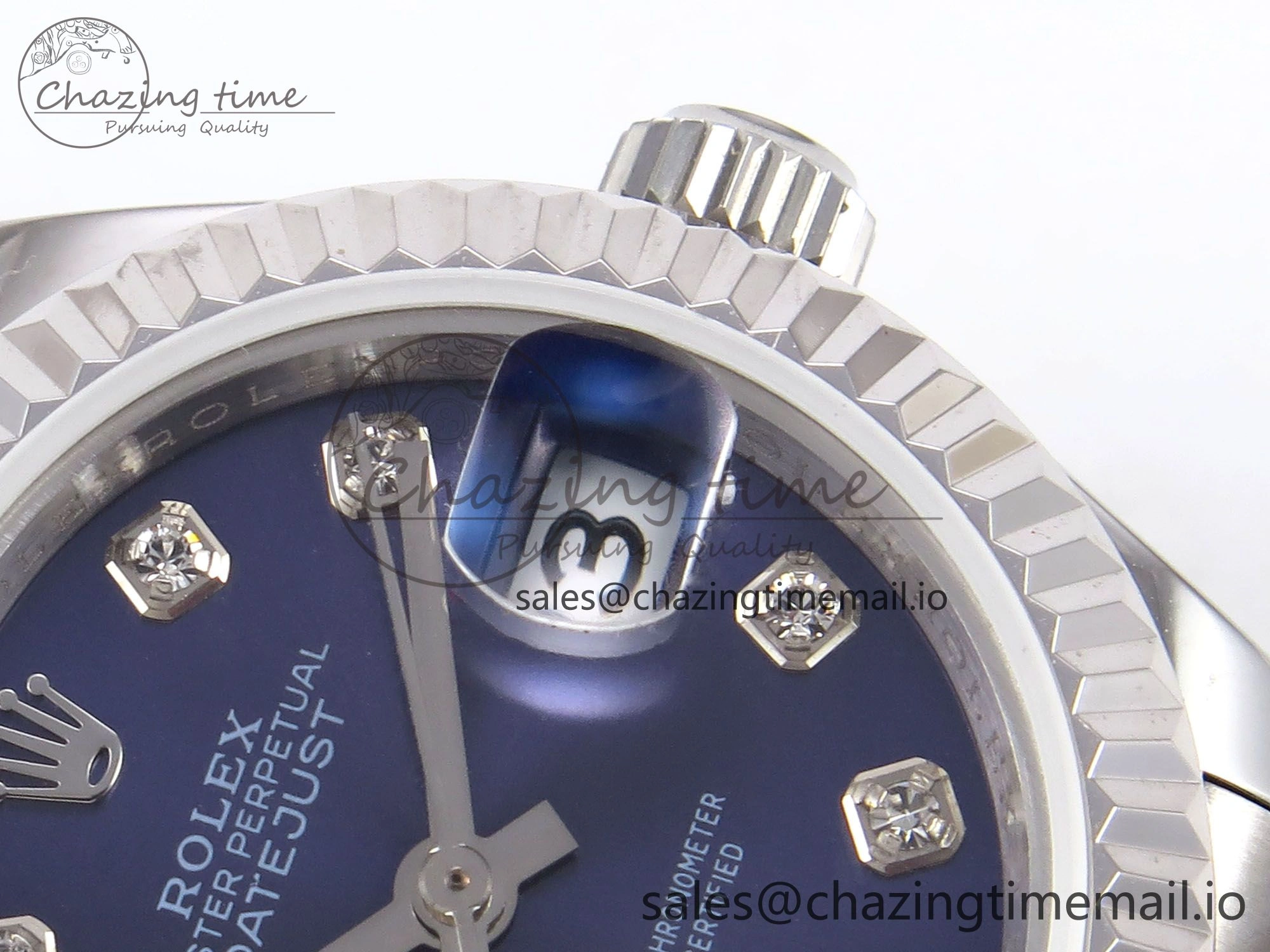 DateJust 28MM 279174 SS GMF 1:1 Best Edition 904L Steel Blue Diamonds Dial on Jubilee Bracelet A2671