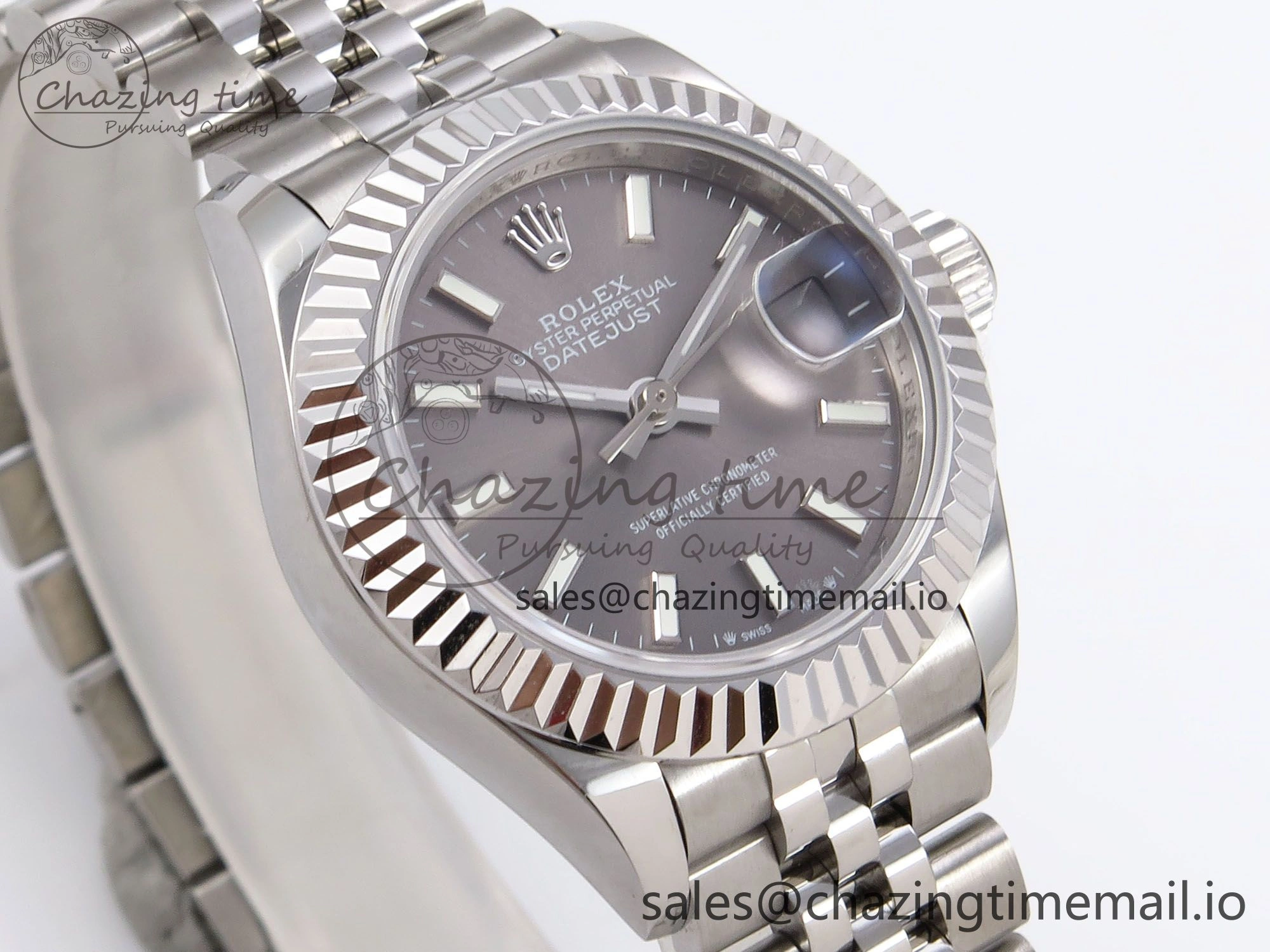 DateJust 28MM 279174 SS GMF 1:1 Best Edition 904L Steel Gray Stick Dial on Jubilee Bracelet A2671