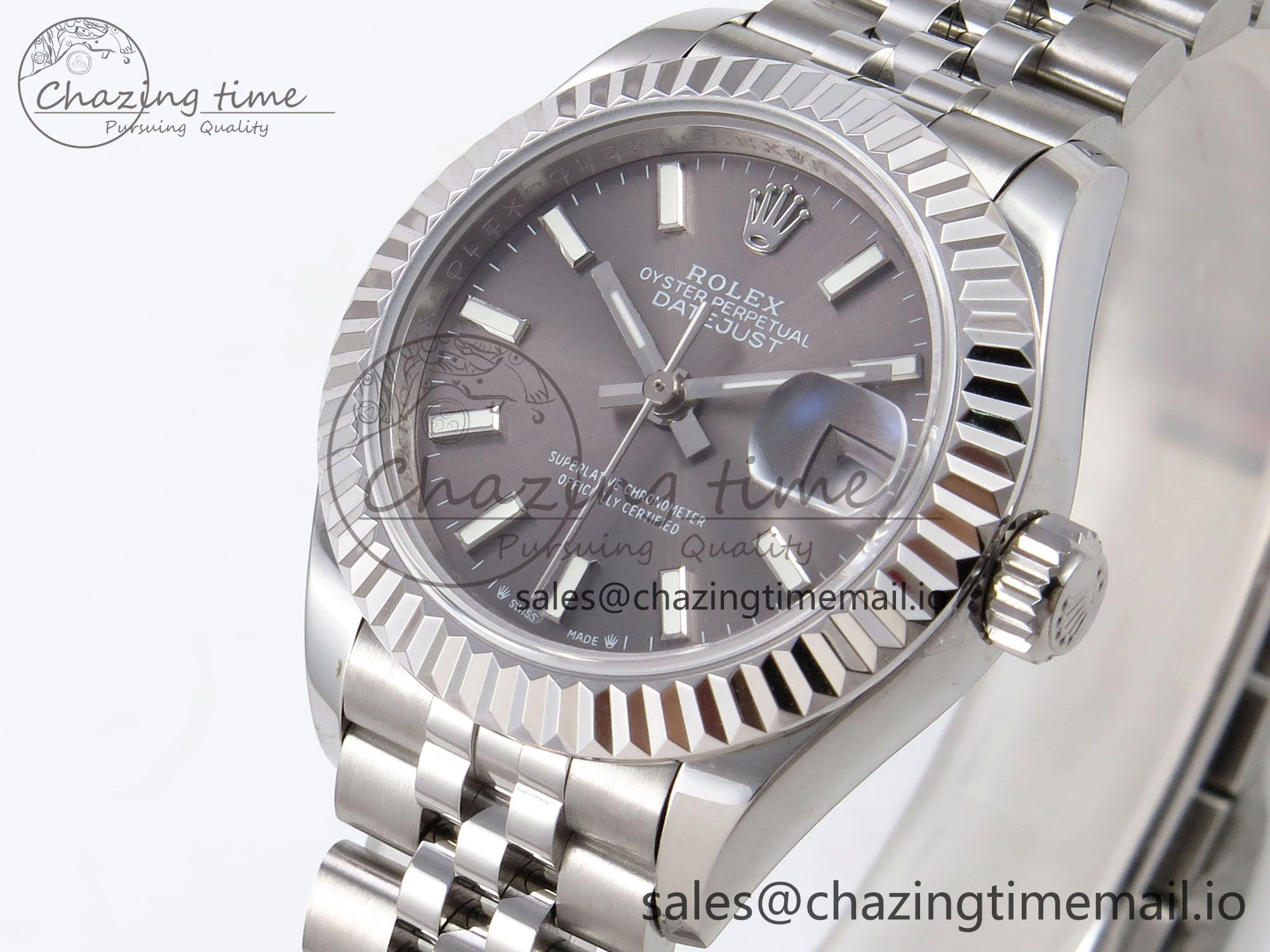 DateJust 28MM 279174 SS GMF 1:1 Best Edition 904L Steel Gray Stick Dial on Jubilee Bracelet A2671