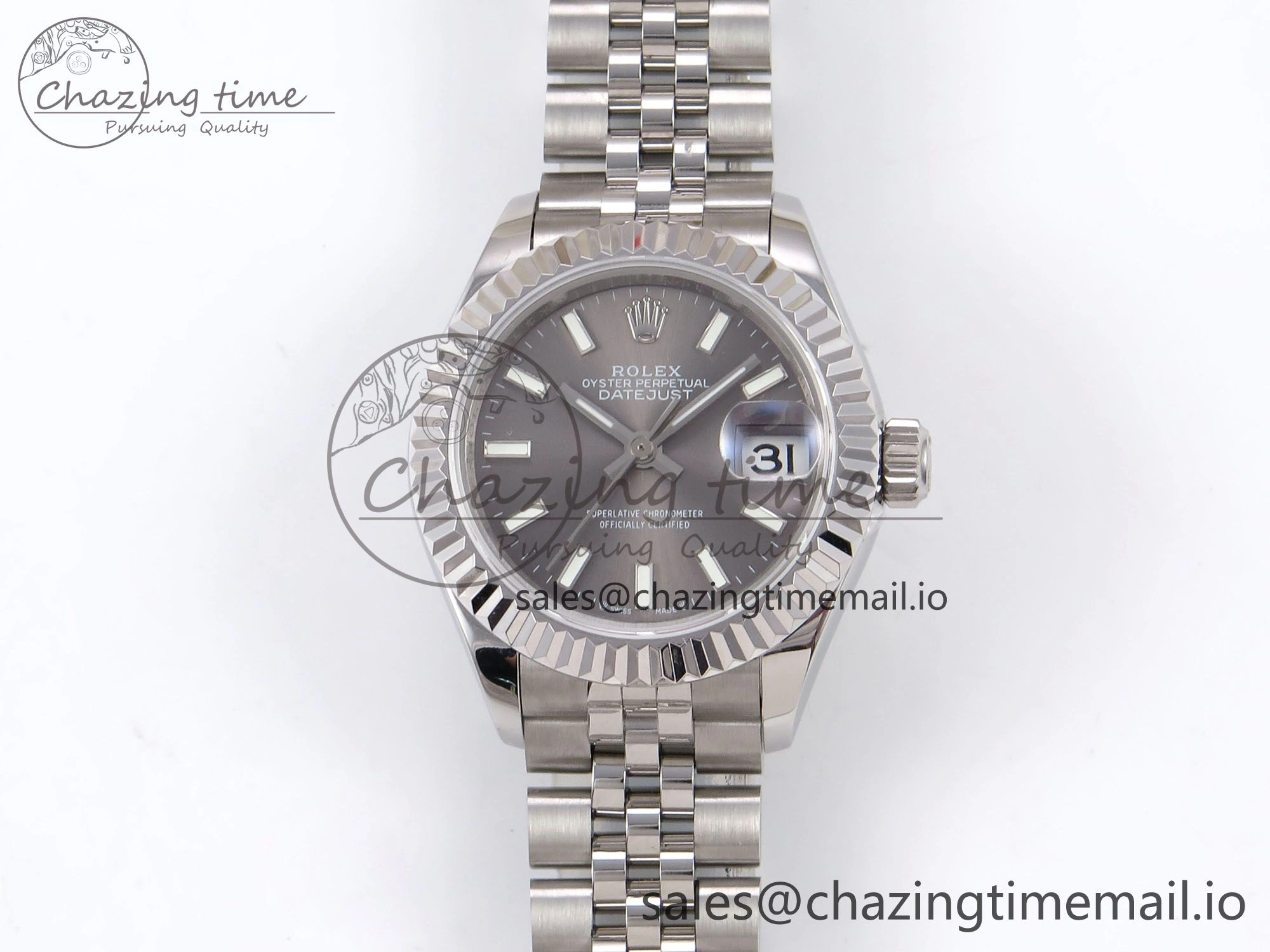 DateJust 28MM 279174 SS GMF 1:1 Best Edition 904L Steel Gray Stick Dial on Jubilee Bracelet A2671