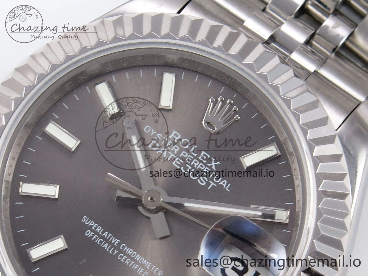 DateJust 28MM 279174 SS GMF 1:1 Best Edition 904L Steel Gray Stick Dial on Jubilee Bracelet A2671
