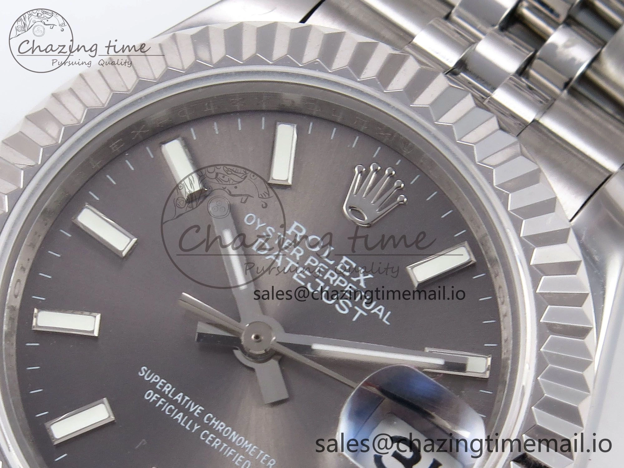 DateJust 28MM 279174 SS GMF 1:1 Best Edition 904L Steel Gray Stick Dial on Jubilee Bracelet A2671