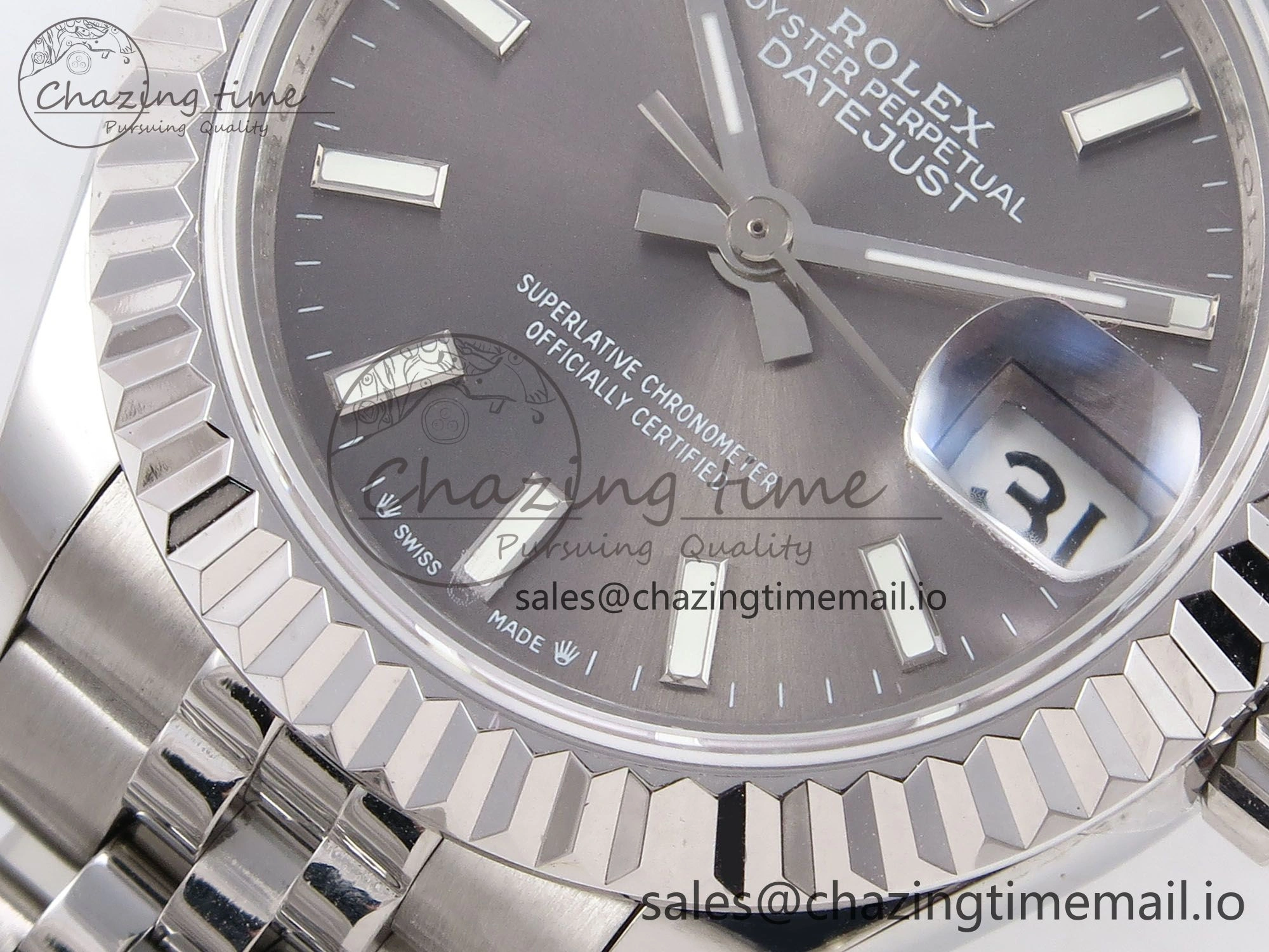 DateJust 28MM 279174 SS GMF 1:1 Best Edition 904L Steel Gray Stick Dial on Jubilee Bracelet A2671