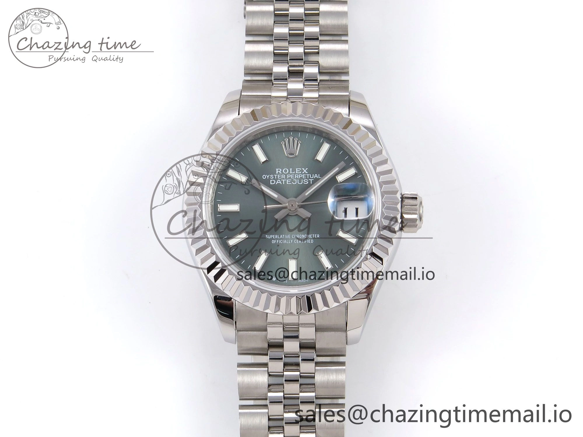 DateJust 28MM 279174 SS GMF 1:1 Best Edition 904L Steel Green Stick Dial on Jubilee Bracelet A2671