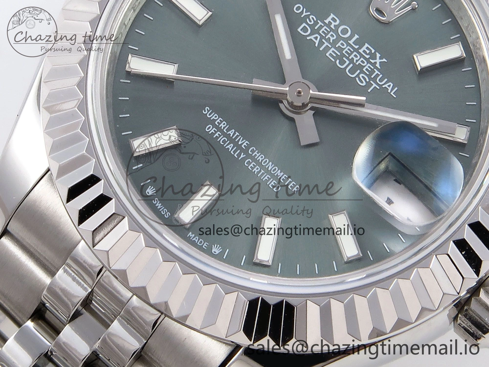 DateJust 28MM 279174 SS GMF 1:1 Best Edition 904L Steel Green Stick Dial on Jubilee Bracelet A2671