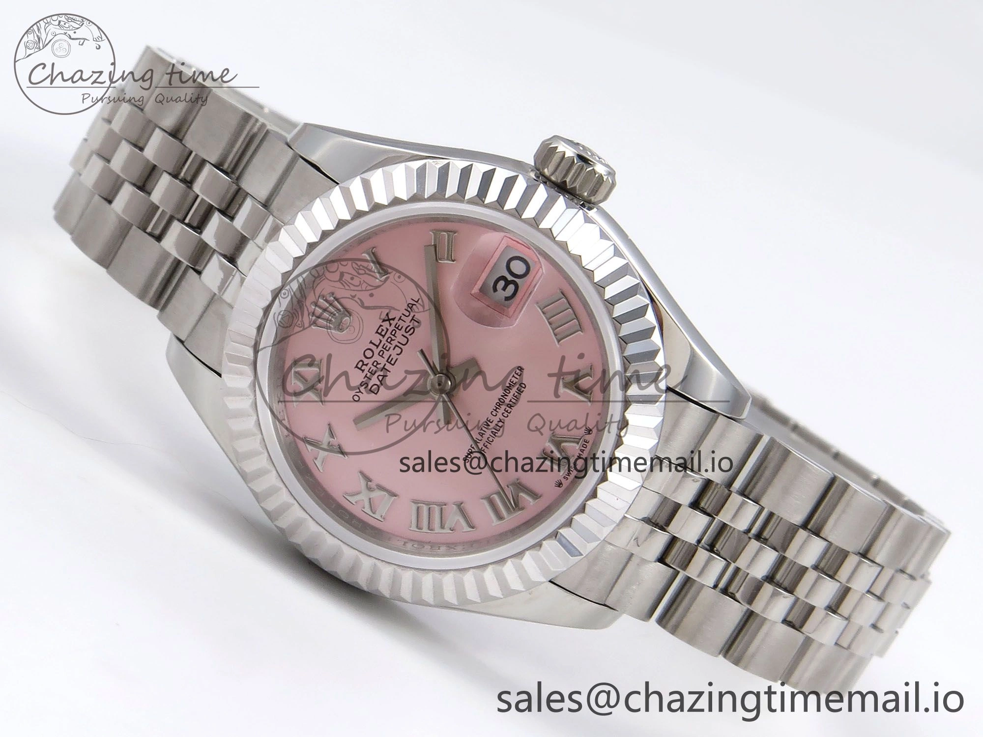 DateJust 28MM 279174 SS GMF 1:1 Best Edition 904L Steel Pink Roman Dial on Jubilee Bracelet A2671