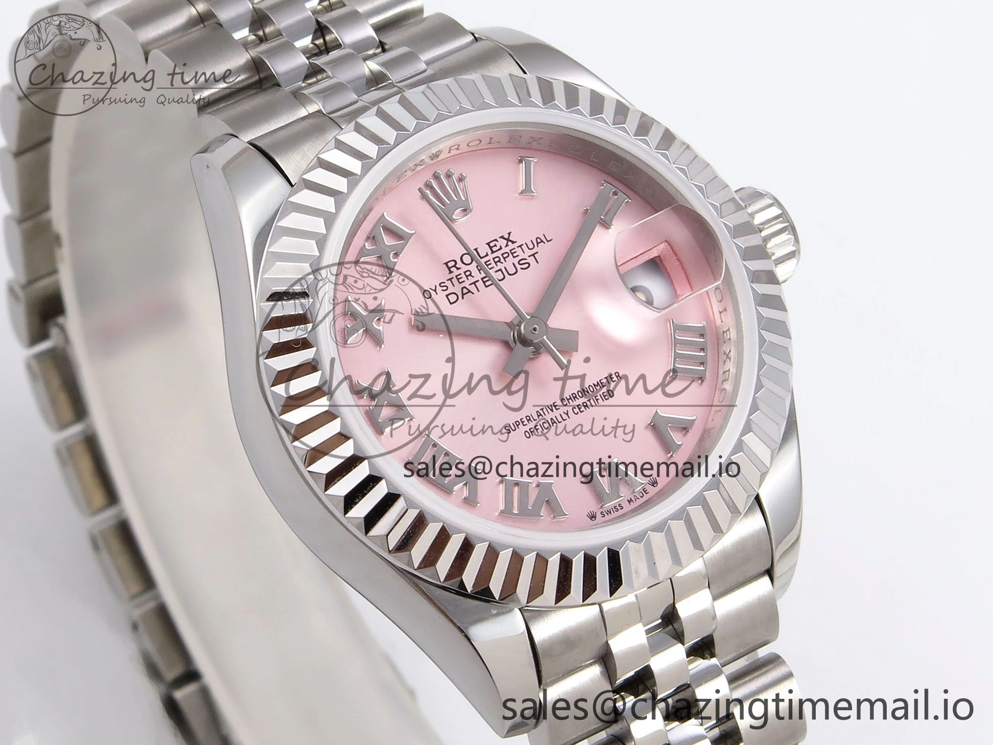 DateJust 28MM 279174 SS GMF 1:1 Best Edition 904L Steel Pink Roman Dial on Jubilee Bracelet A2671