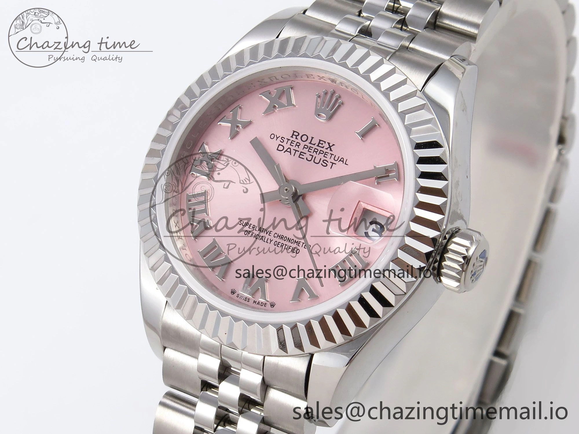 DateJust 28MM 279174 SS GMF 1:1 Best Edition 904L Steel Pink Roman Dial on Jubilee Bracelet A2671