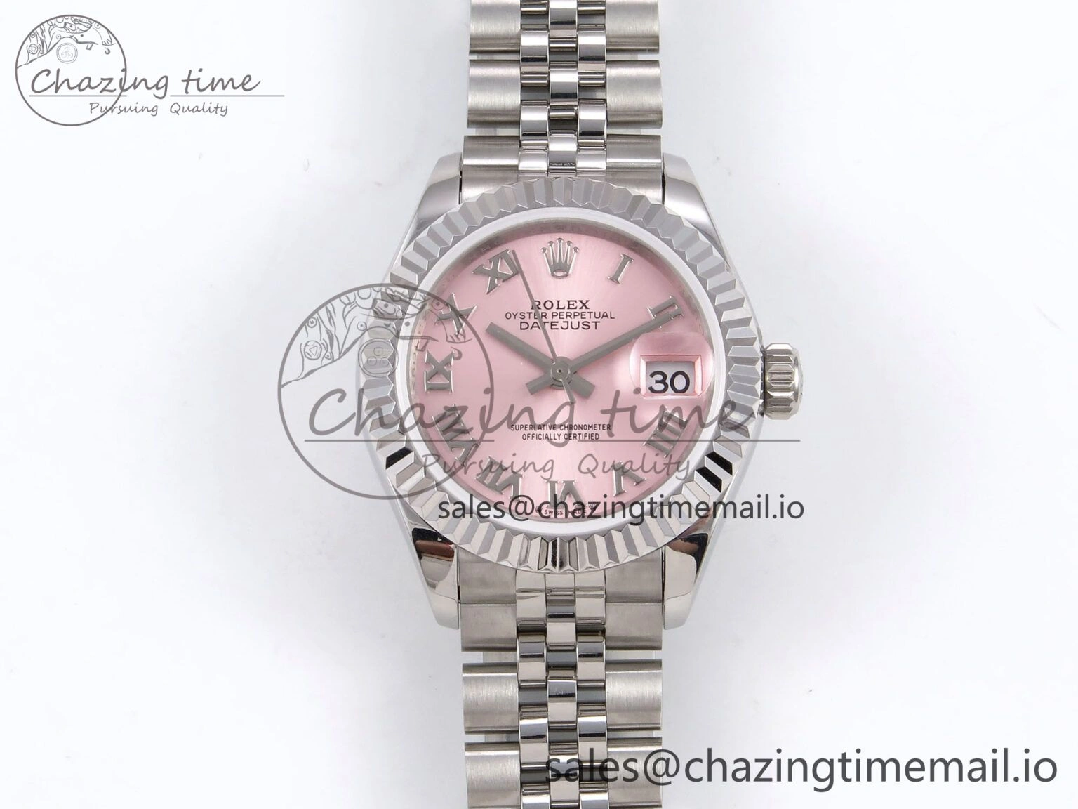 DateJust 28MM 279174 SS GMF 1:1 Best Edition 904L Steel Pink Roman Dial on Jubilee Bracelet A2671
