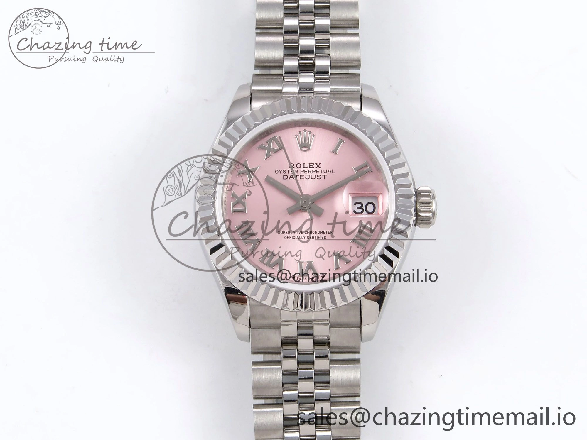 DateJust 28MM 279174 SS GMF 1:1 Best Edition 904L Steel Pink Roman Dial on Jubilee Bracelet A2671