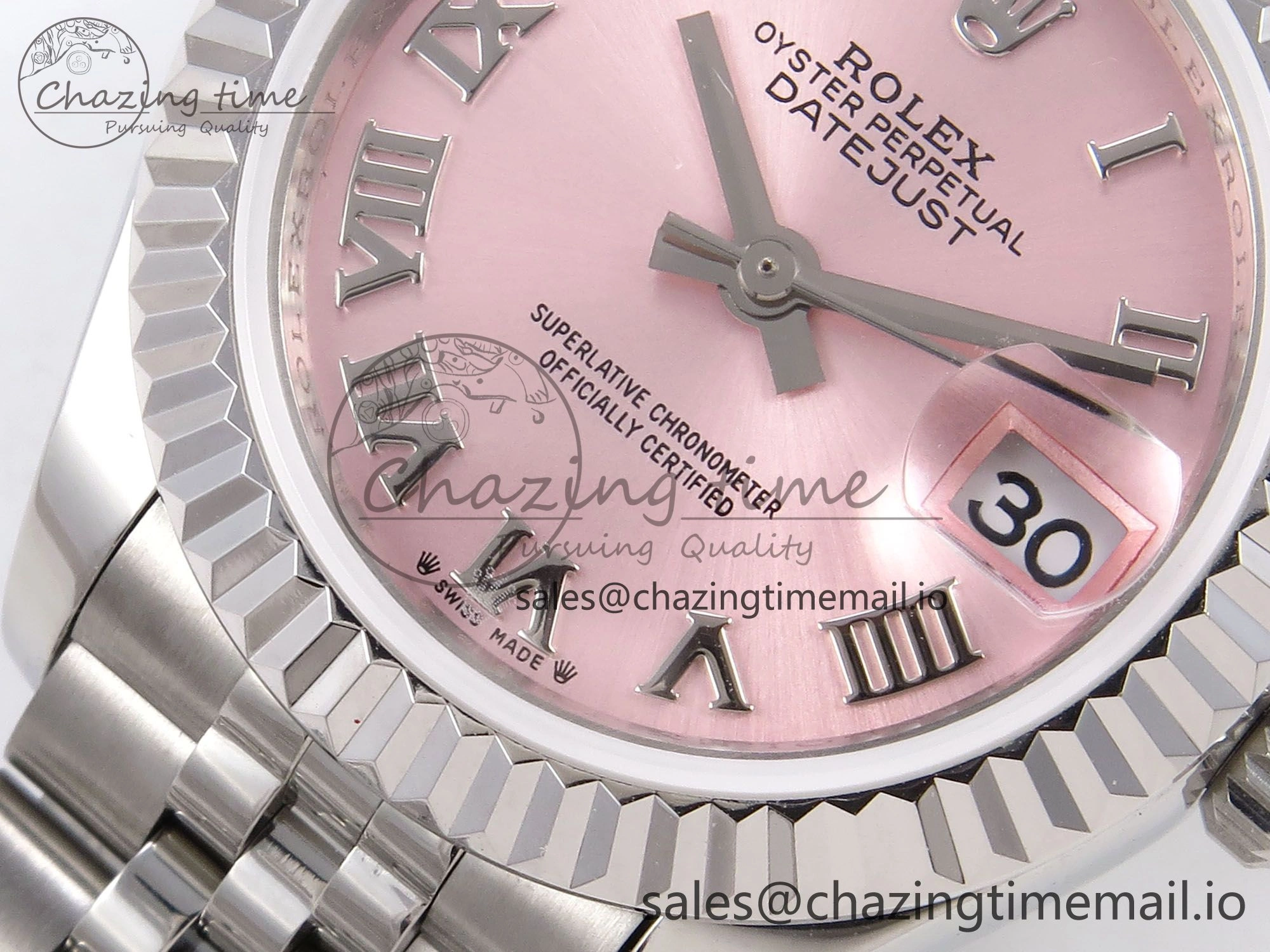 DateJust 28MM 279174 SS GMF 1:1 Best Edition 904L Steel Pink Roman Dial on Jubilee Bracelet A2671