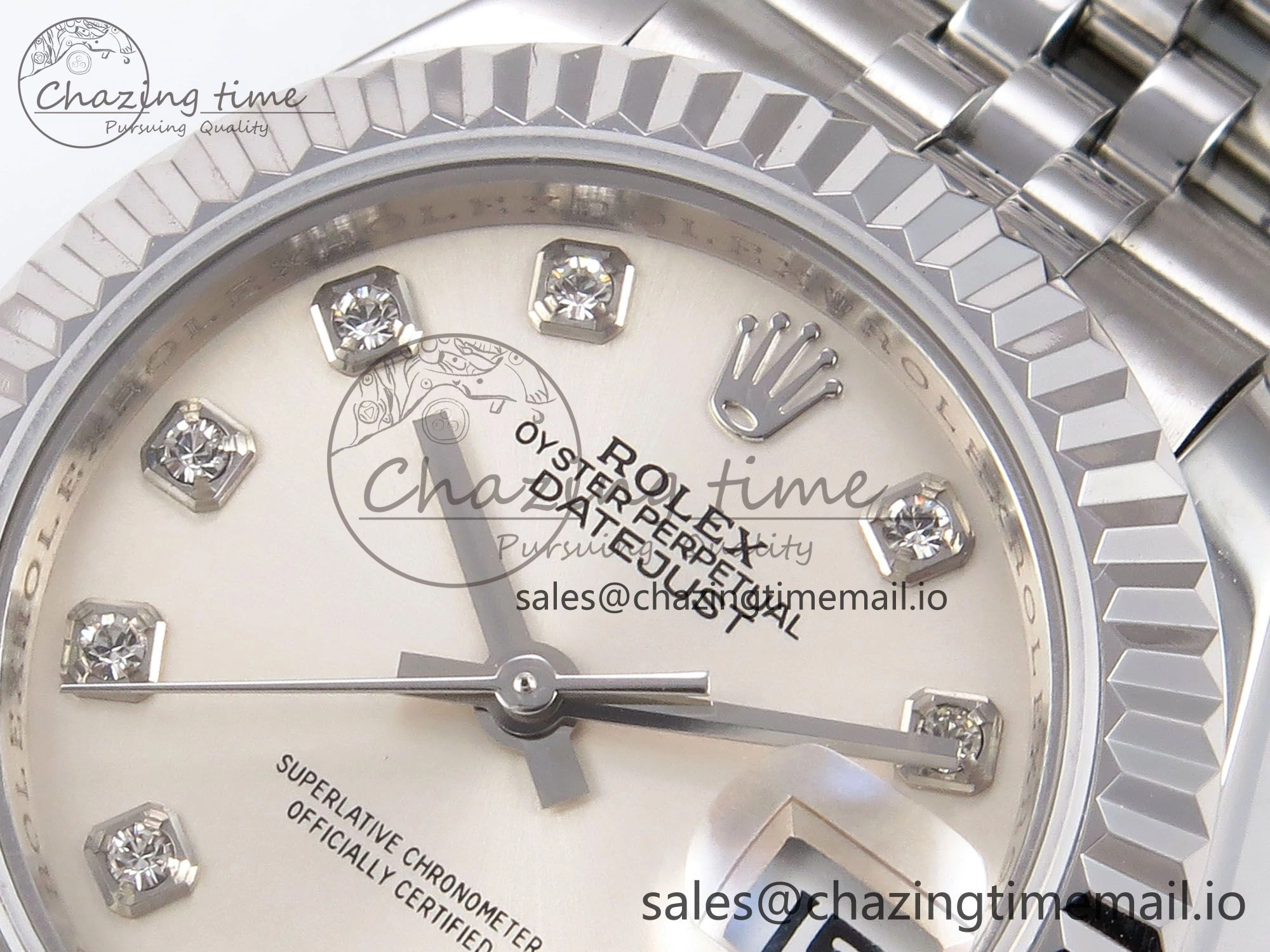 DateJust 28MM 279174 SS GMF 1:1 Best Edition 904L Steel Silver Diamonds Dial on Jubilee Bracelet A2671