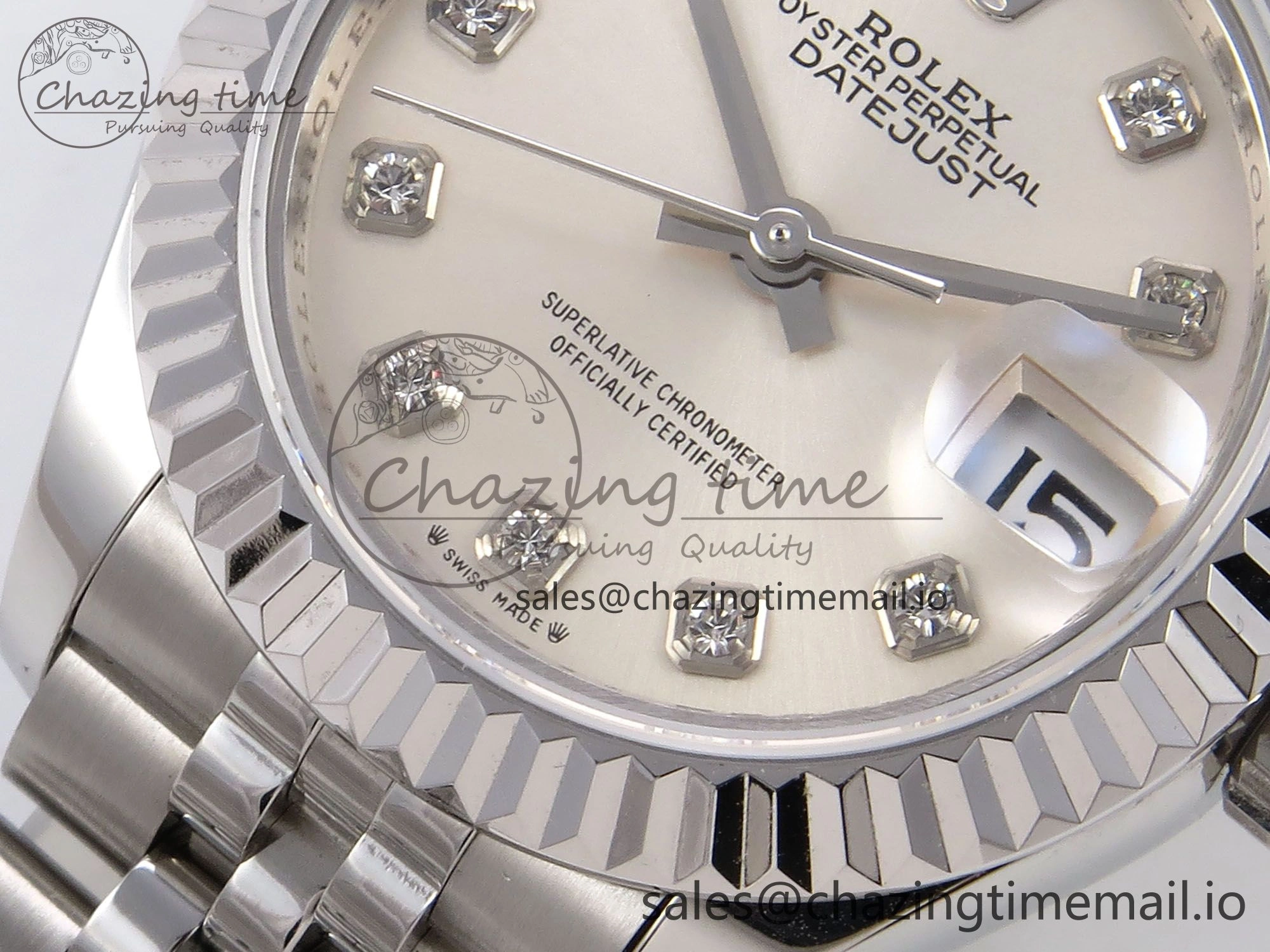 DateJust 28MM 279174 SS GMF 1:1 Best Edition 904L Steel Silver Diamonds Dial on Jubilee Bracelet A2671