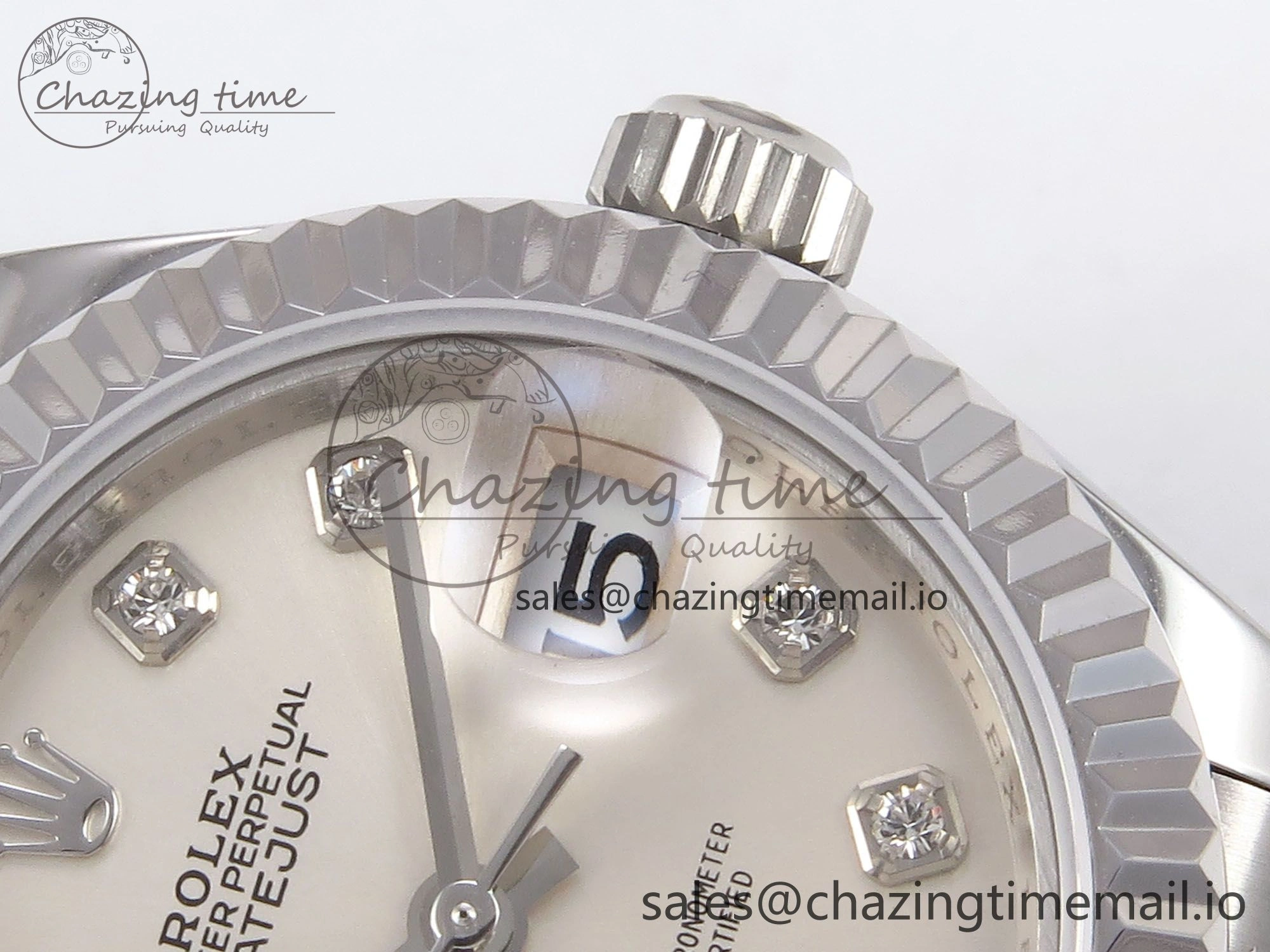 DateJust 28MM 279174 SS GMF 1:1 Best Edition 904L Steel Silver Diamonds Dial on Jubilee Bracelet A2671