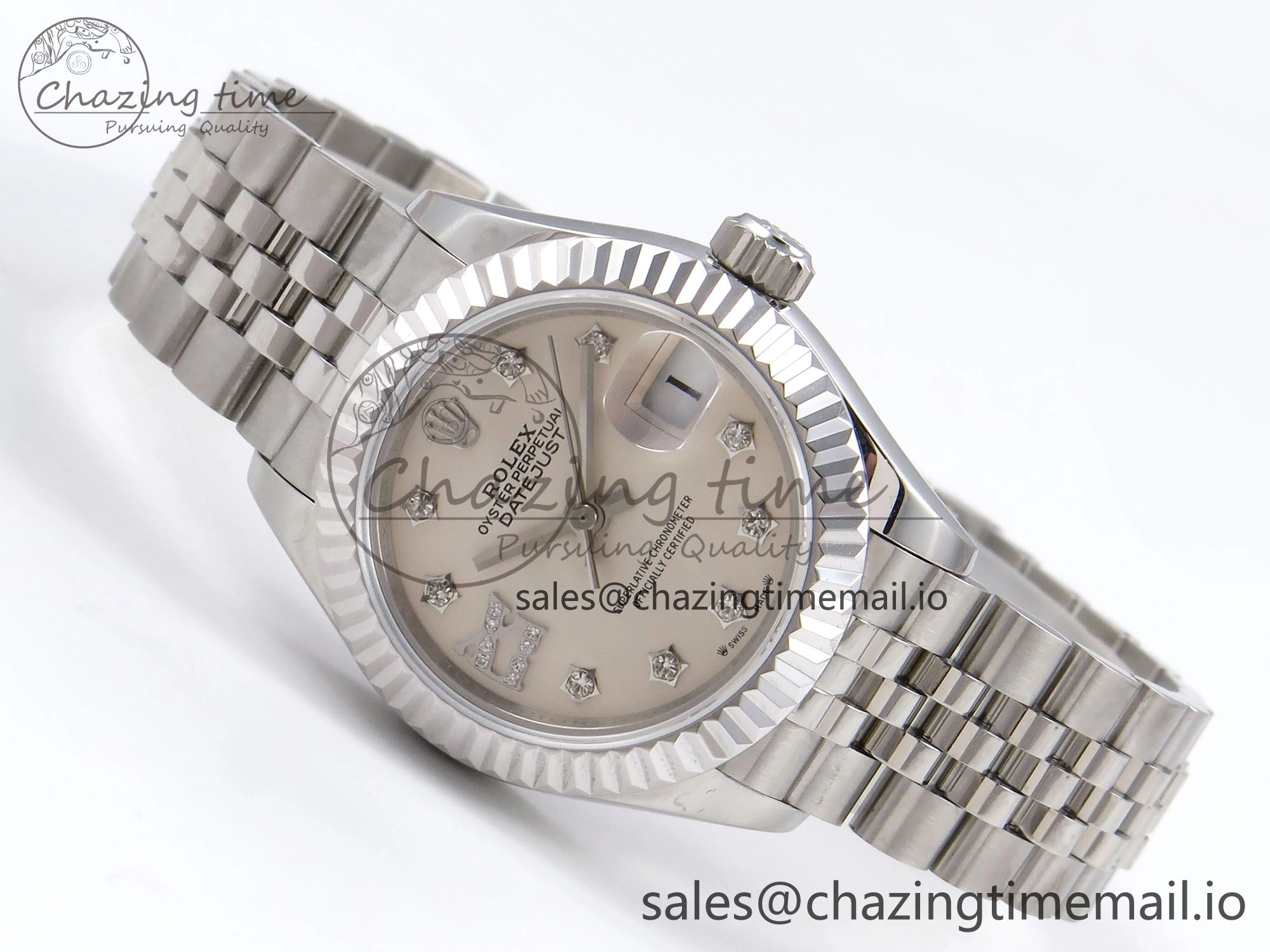 DateJust 28MM 279174 SS GMF 1:1 Best Edition 904L Steel Silver Star Diamonds Dial on Jubilee Bracelet A2671