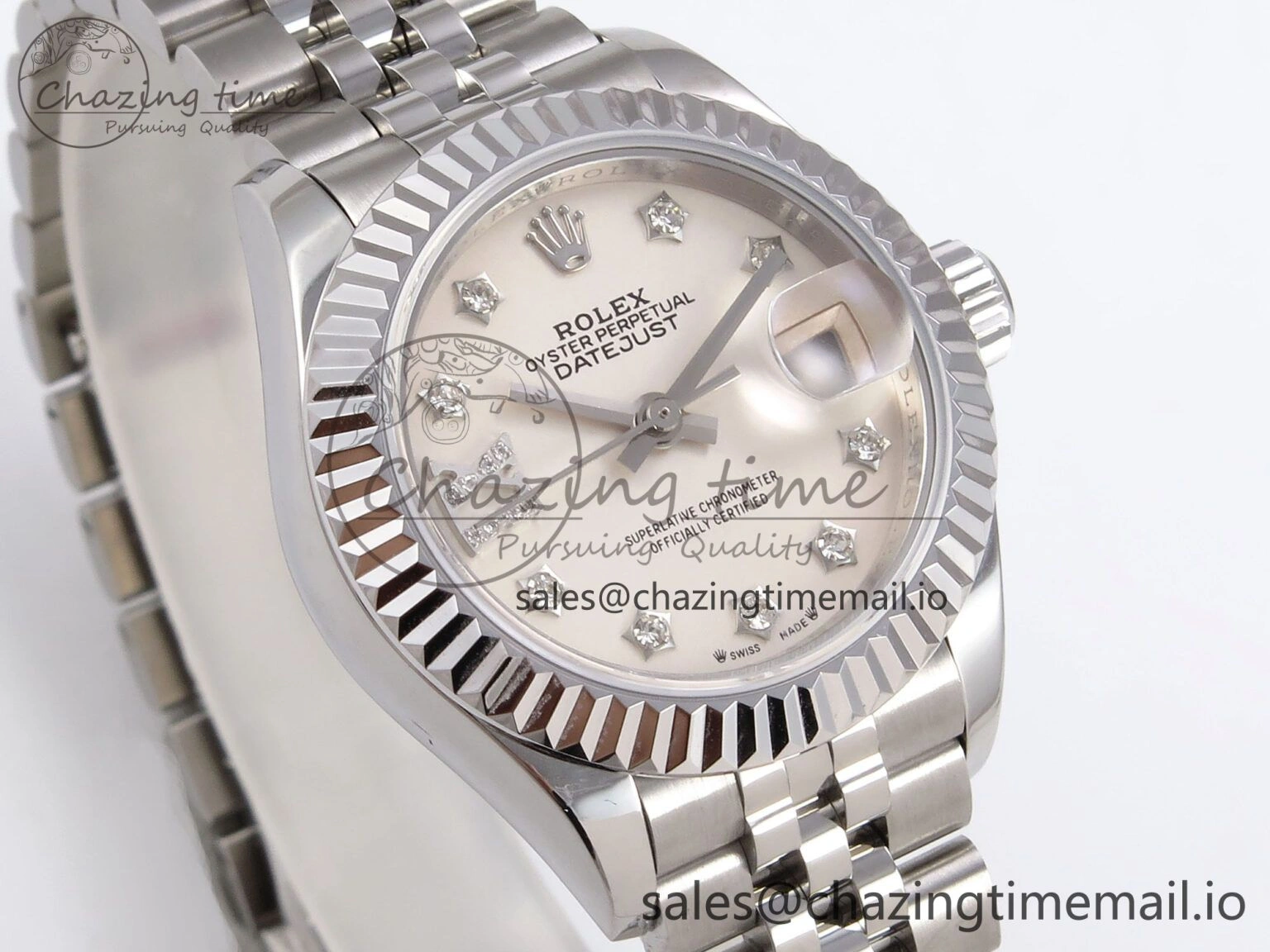 DateJust 28MM 279174 SS GMF 1:1 Best Edition 904L Steel Silver Star Diamonds Dial on Jubilee Bracelet A2671