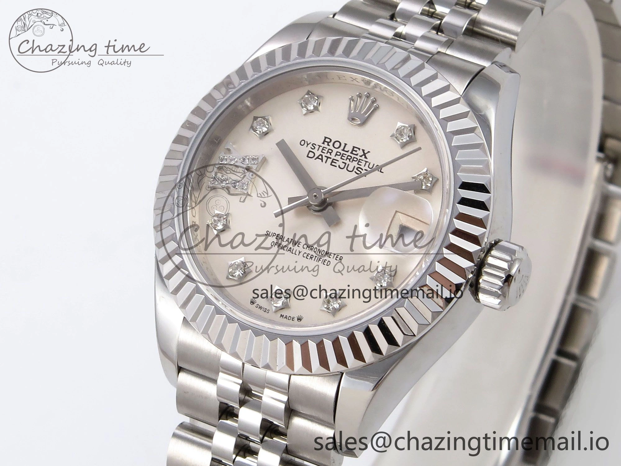 DateJust 28MM 279174 SS GMF 1:1 Best Edition 904L Steel Silver Star Diamonds Dial on Jubilee Bracelet A2671