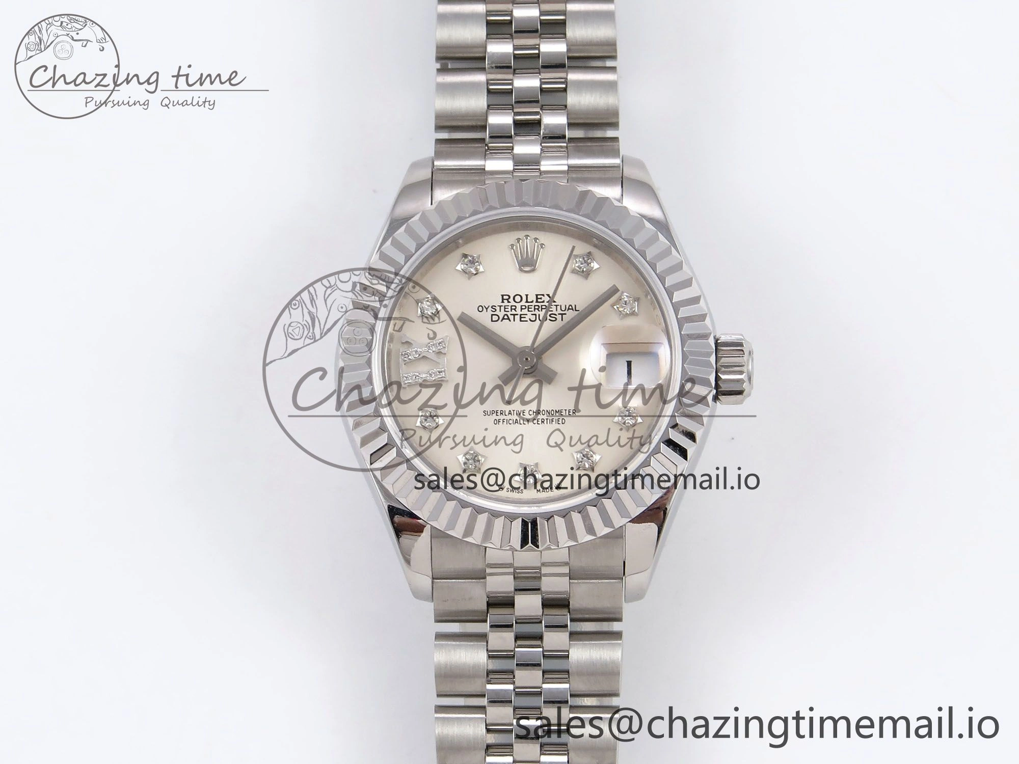 DateJust 28MM 279174 SS GMF 1:1 Best Edition 904L Steel Silver Star Diamonds Dial on Jubilee Bracelet A2671