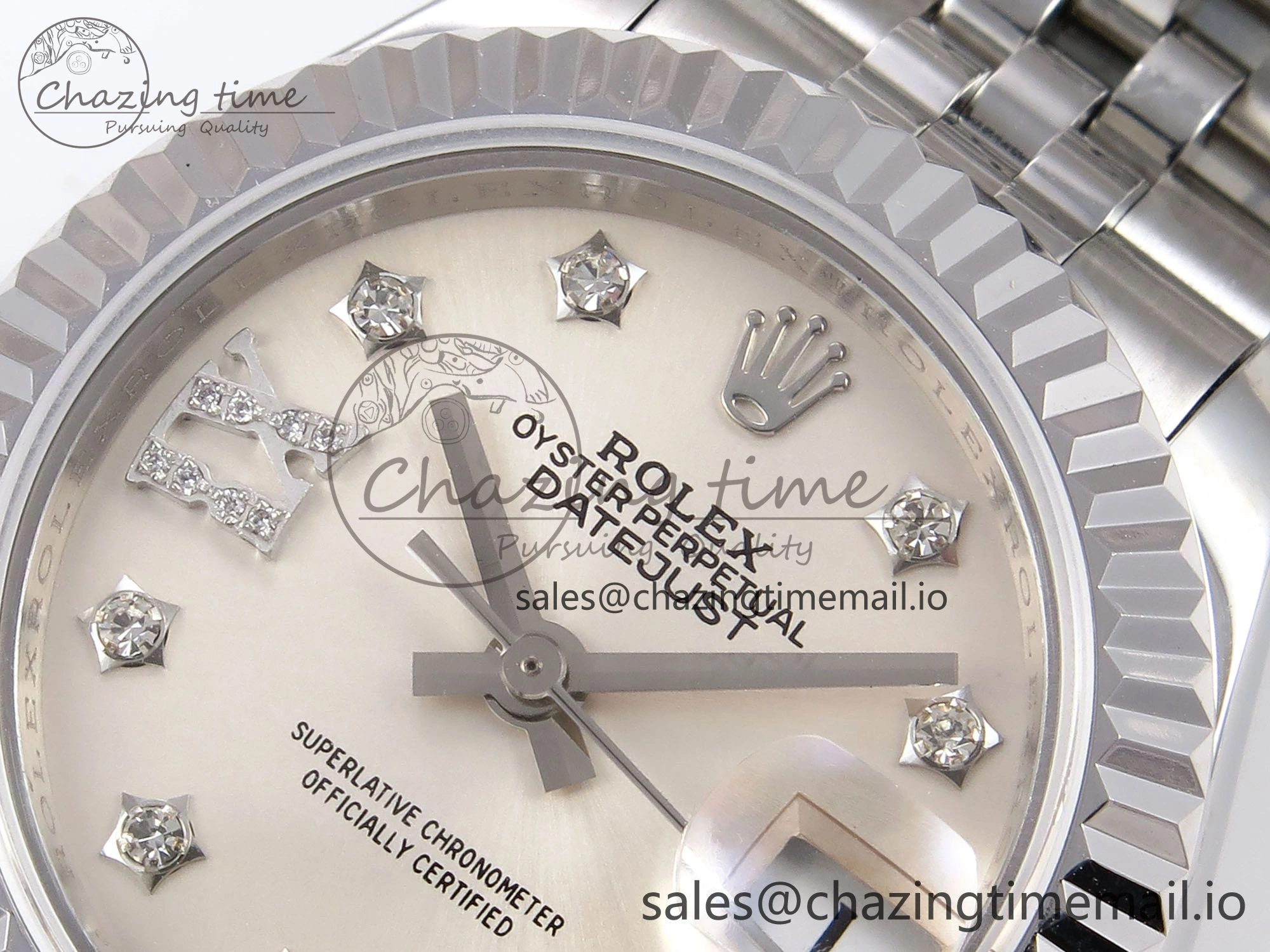 DateJust 28MM 279174 SS GMF 1:1 Best Edition 904L Steel Silver Star Diamonds Dial on Jubilee Bracelet A2671