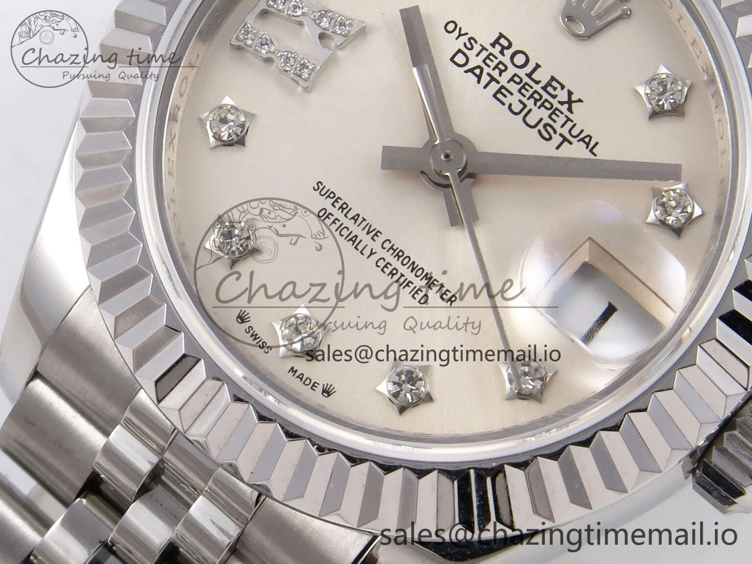 DateJust 28MM 279174 SS GMF 1:1 Best Edition 904L Steel Silver Star Diamonds Dial on Jubilee Bracelet A2671