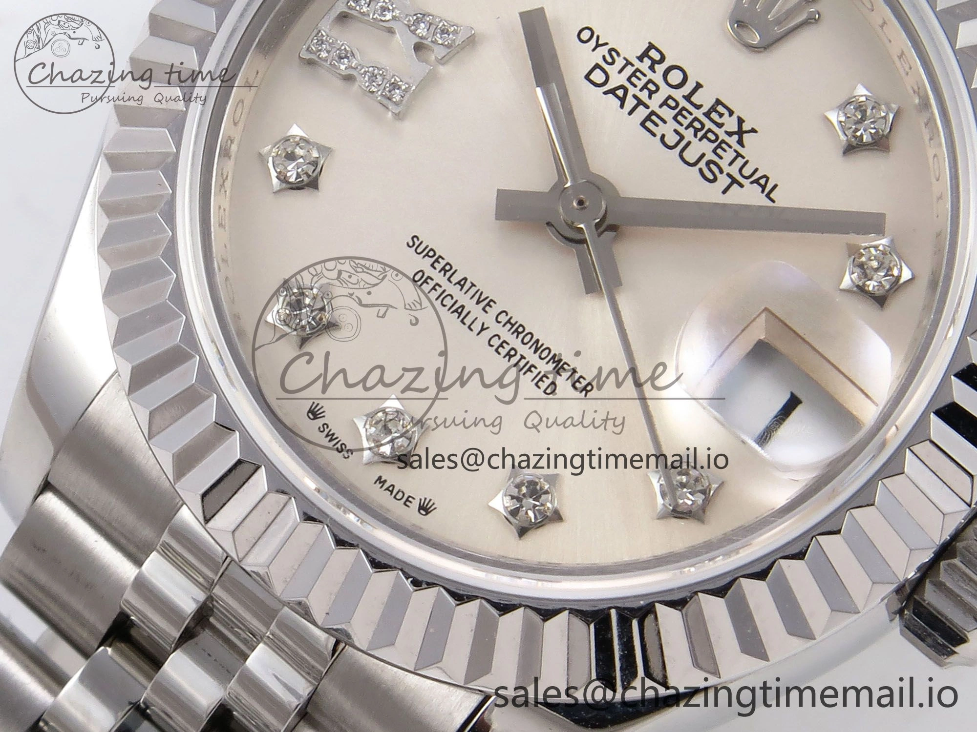 DateJust 28MM 279174 SS GMF 1:1 Best Edition 904L Steel Silver Star Diamonds Dial on Jubilee Bracelet A2671