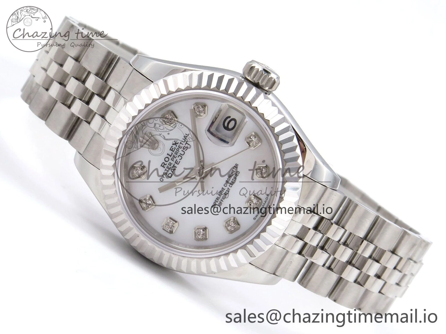 DateJust 28MM 279174 SS GMF 1:1 Best Edition 904L Steel White Diamonds Dial on Jubilee Bracelet A2671