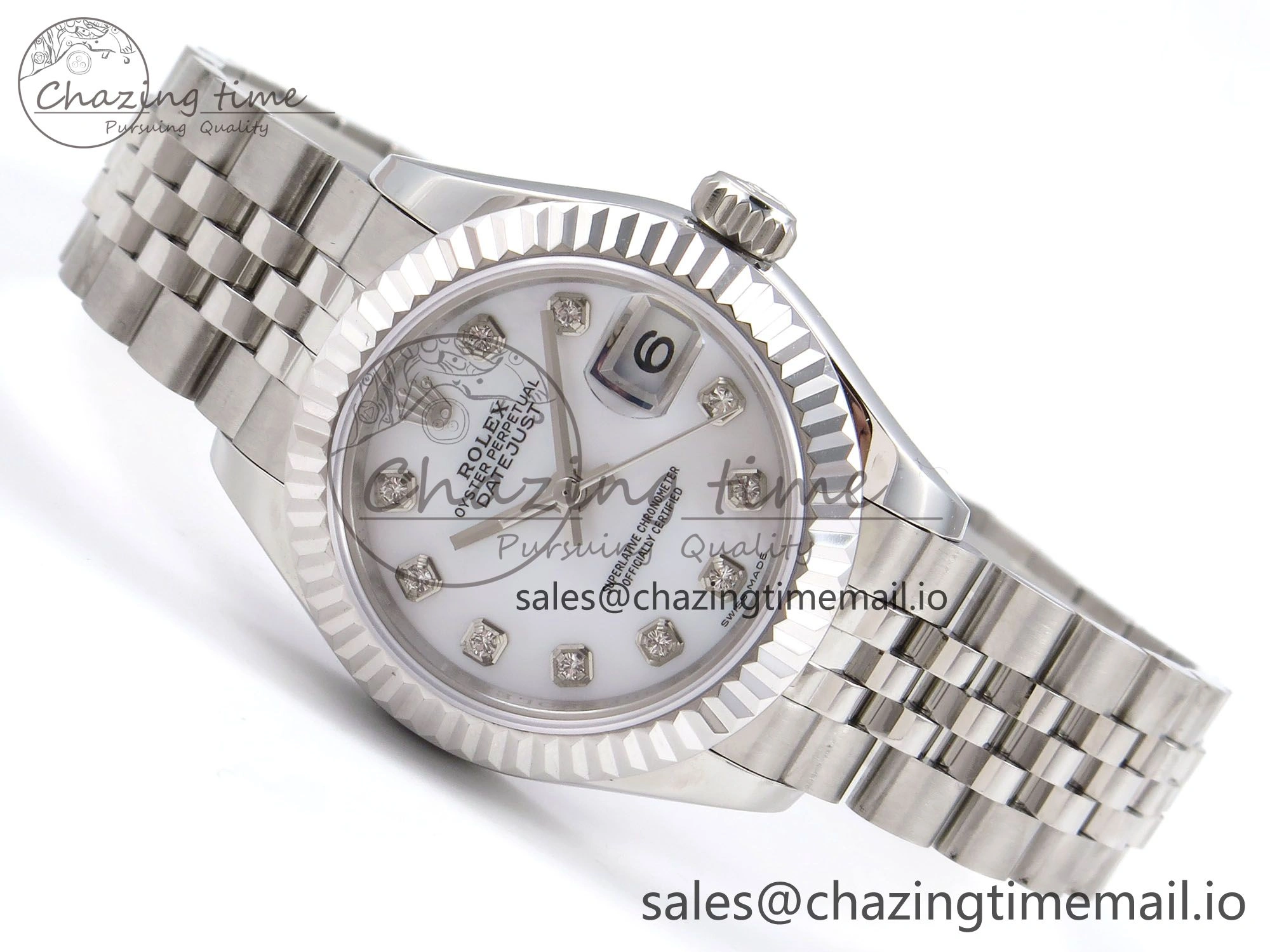DateJust 28MM 279174 SS GMF 1:1 Best Edition 904L Steel White Diamonds Dial on Jubilee Bracelet A2671