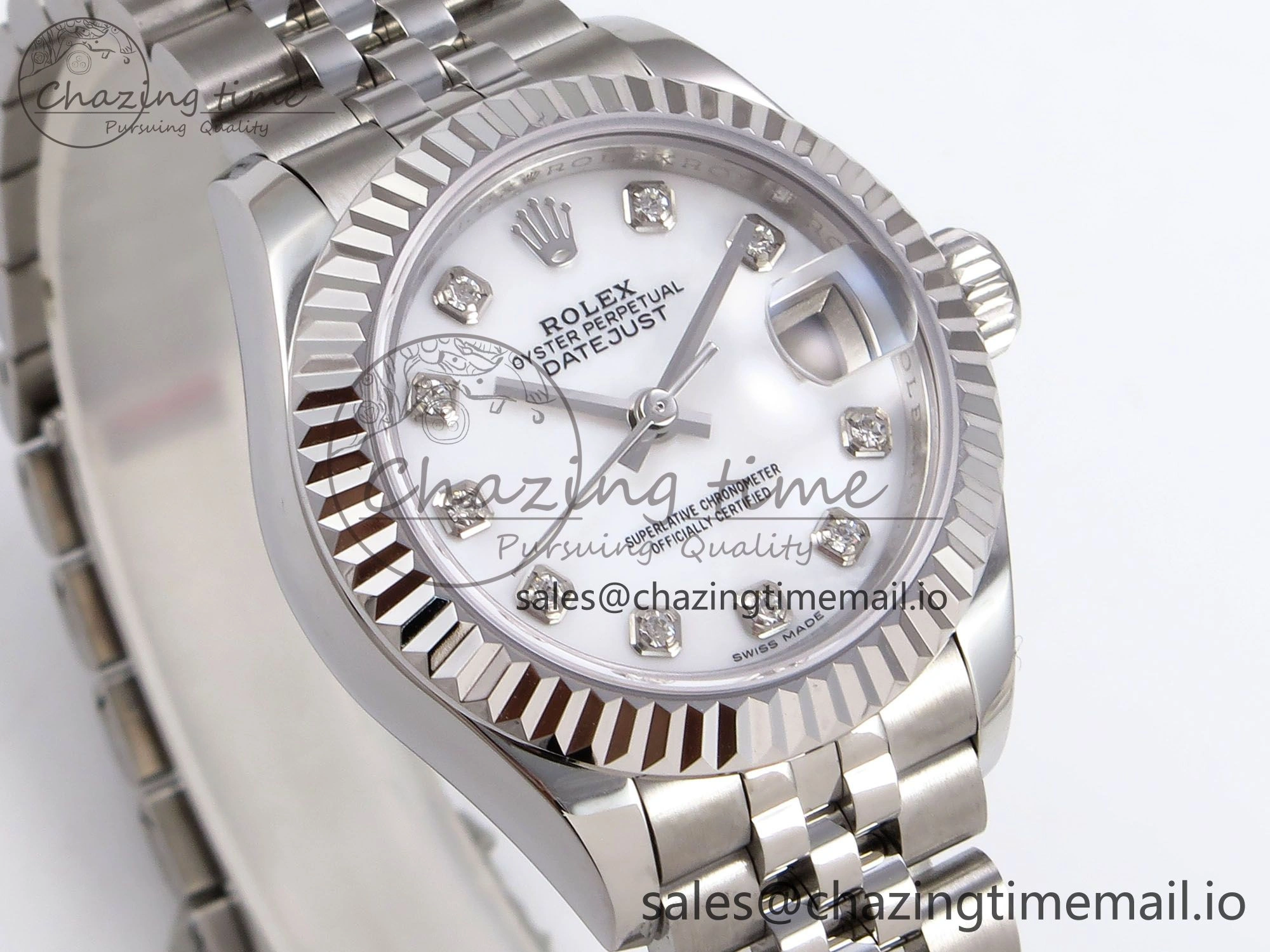 DateJust 28MM 279174 SS GMF 1:1 Best Edition 904L Steel White Diamonds Dial on Jubilee Bracelet A2671
