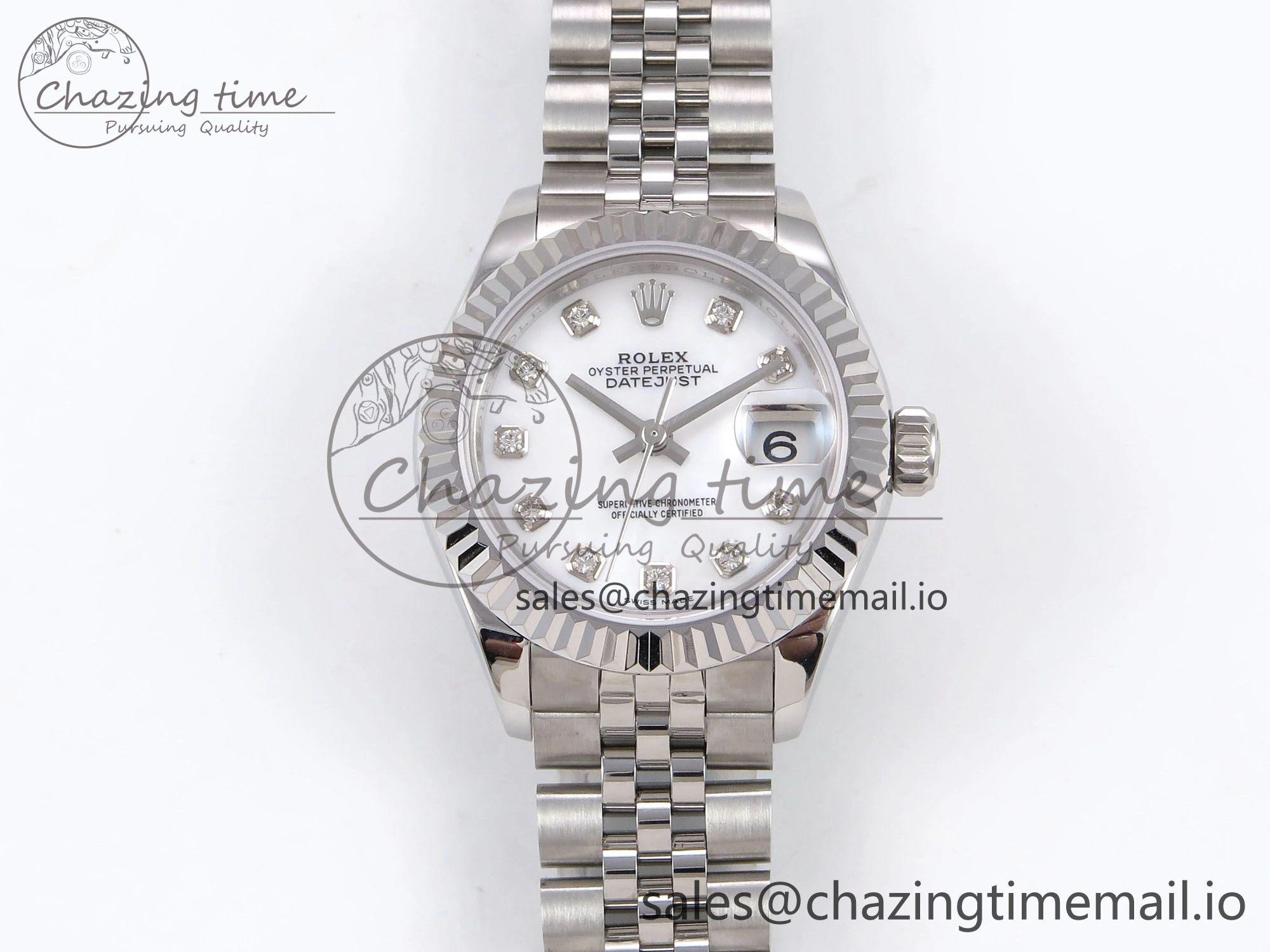 DateJust 28MM 279174 SS GMF 1:1 Best Edition 904L Steel White Diamonds Dial on Jubilee Bracelet A2671