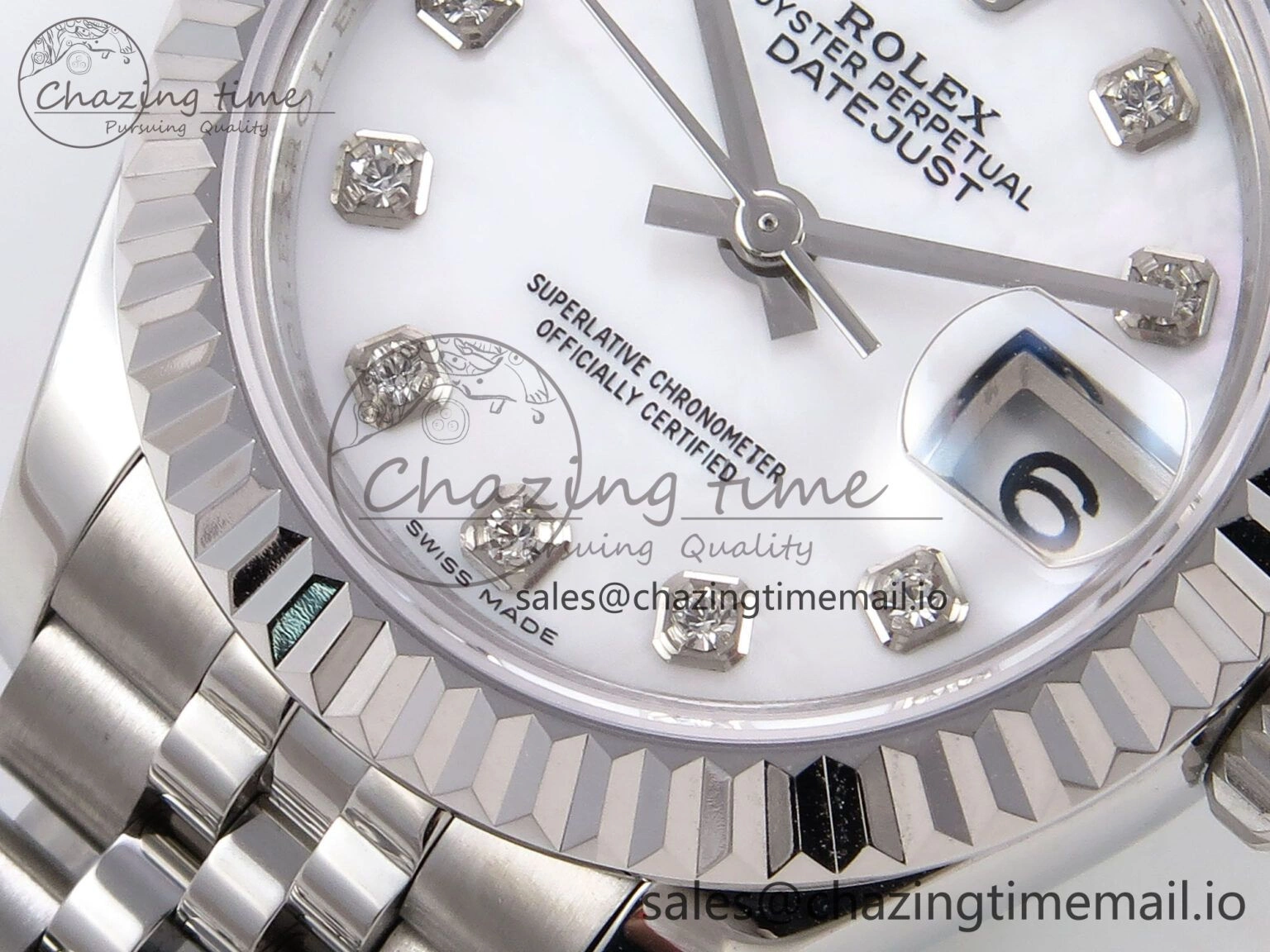 DateJust 28MM 279174 SS GMF 1:1 Best Edition 904L Steel White Diamonds Dial on Jubilee Bracelet A2671