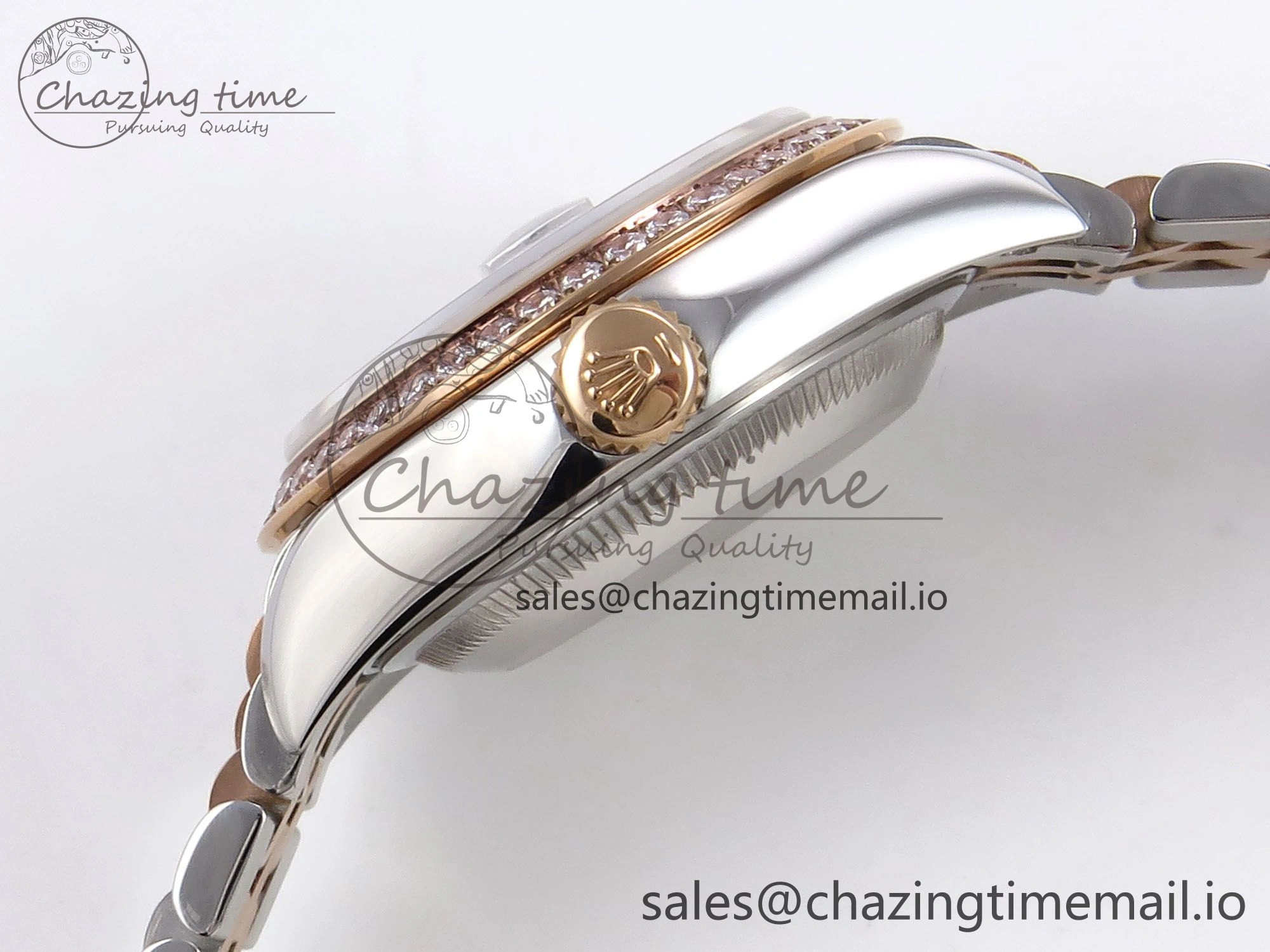 DateJust 28MM 279381RBR SS RG GMF 1:1 Best Edition 904L Steel Green Dimonds Dial on Jubilee Bracelet A2671