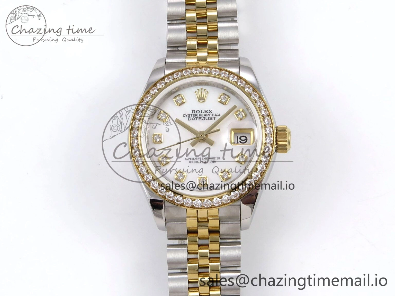 DateJust 28MM 279383RBR SS YG GMF 1:1 Best Edition 904L Steel White MOP Diamonds Dial on Jubilee Bracelet A2671